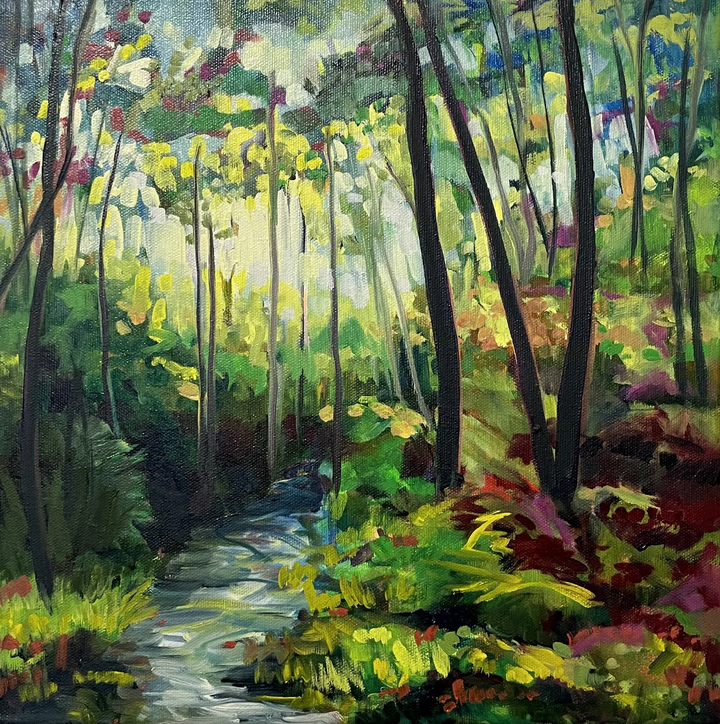 Sun Whispers, 12x12, oil on canvas [sold]