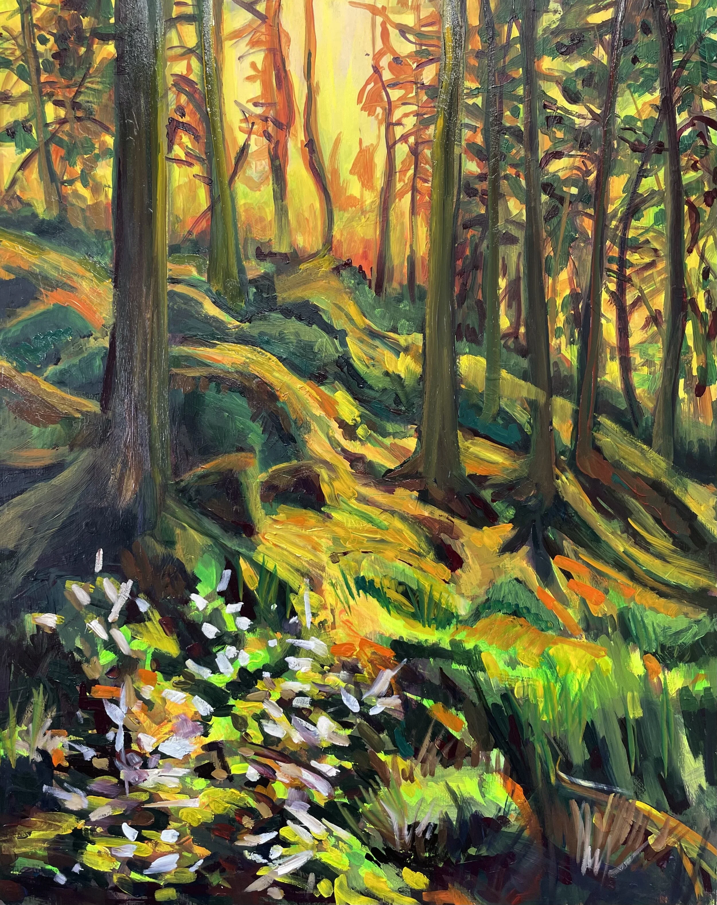 Orange Blaze 2, 16x20, oil [sold]