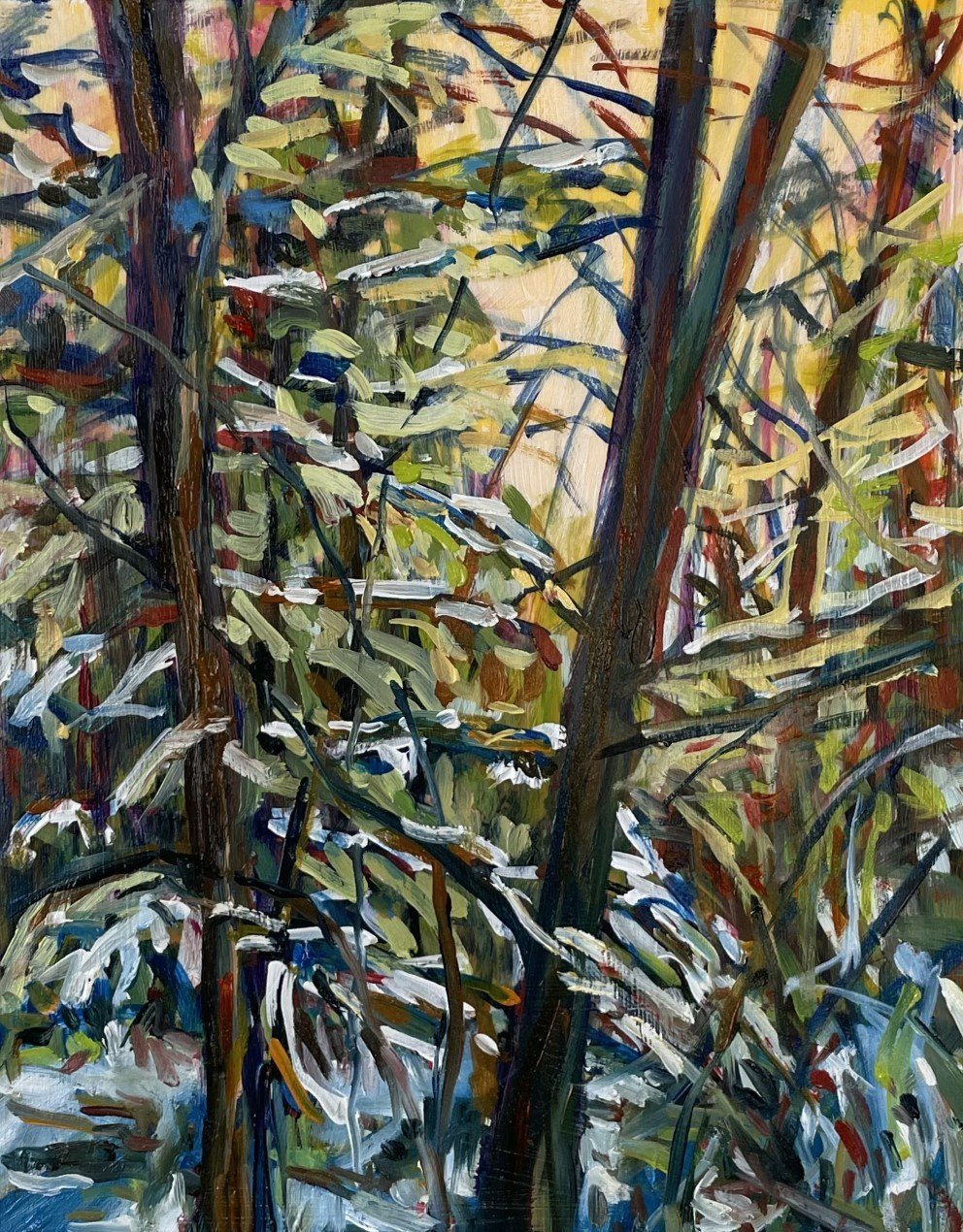 Tosh's Trees, 8x10, oil [sold]