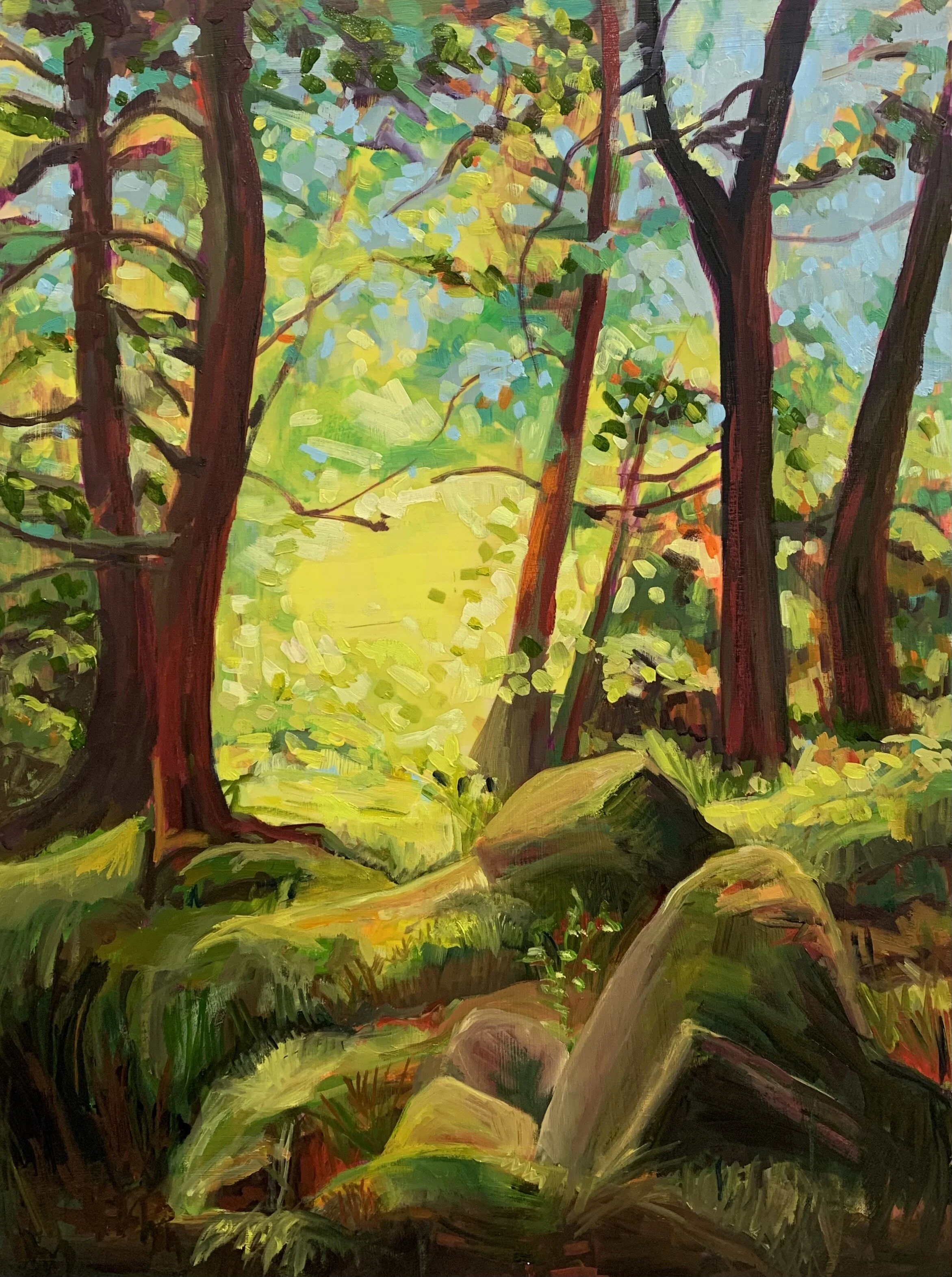 Magenta Glitter, 18x24, oil [sold]