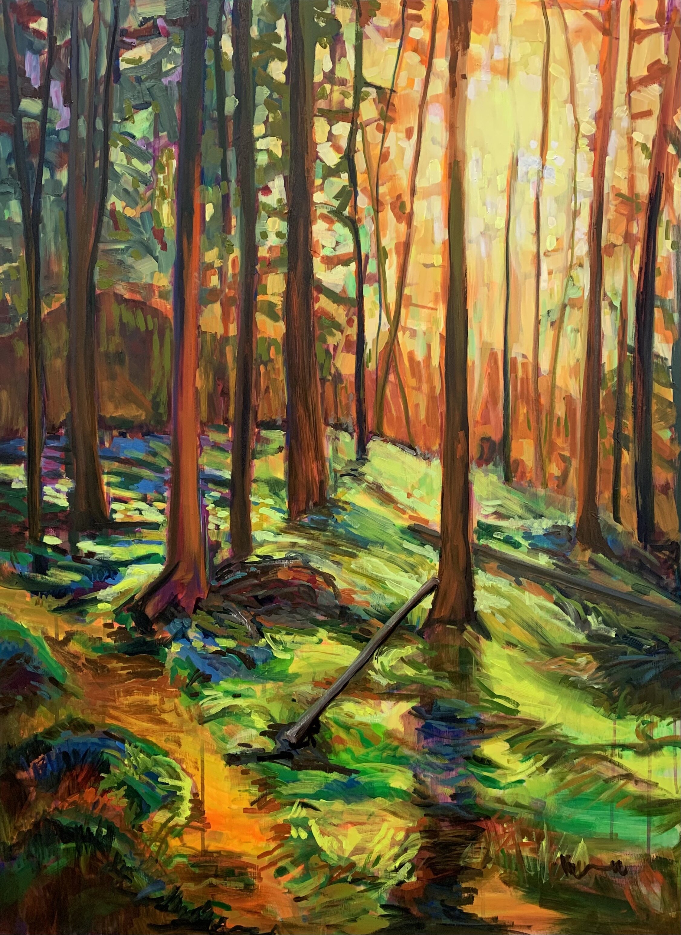 Orange Emanate, 30x40, oil [sold]