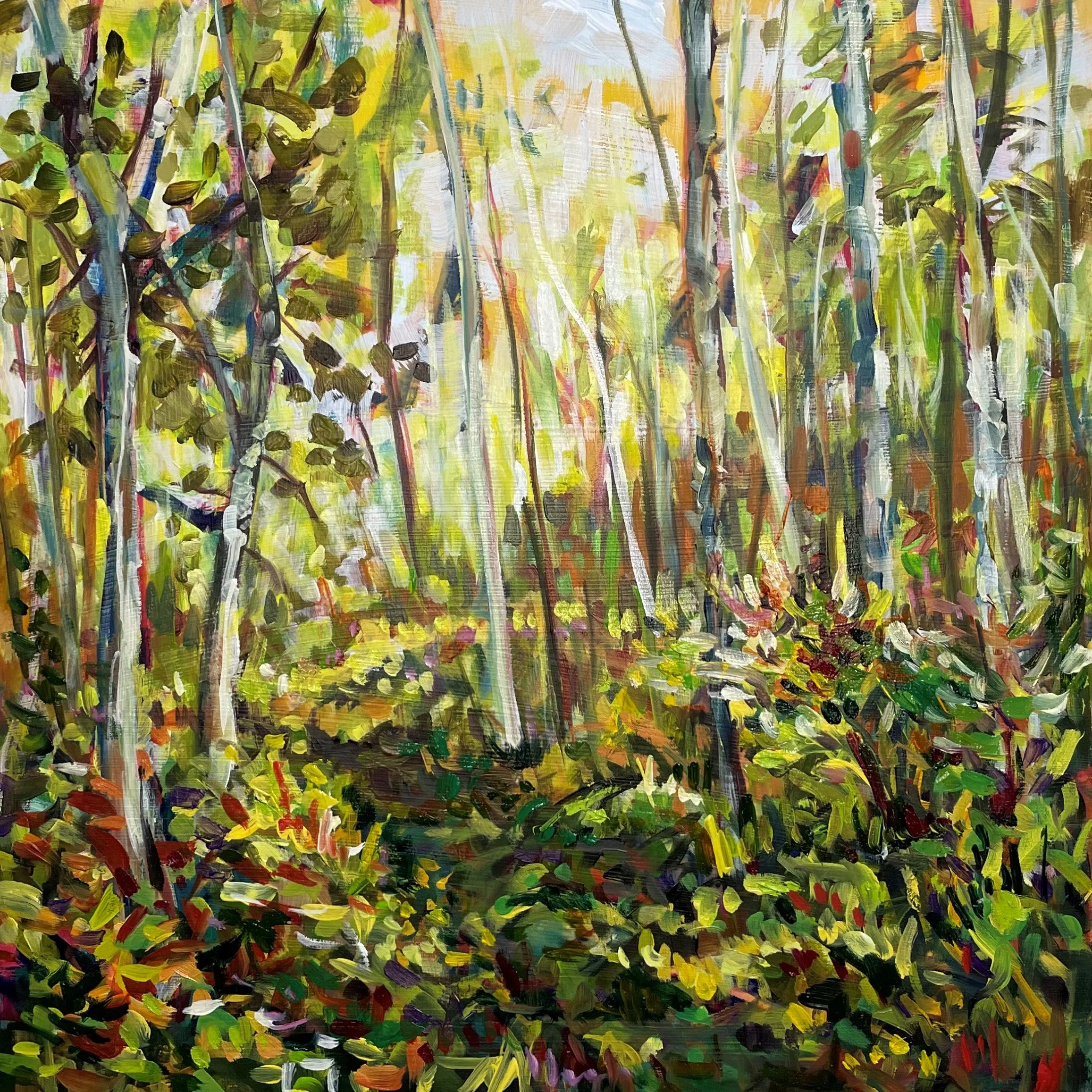 Stroll, 12x12, oil, $320   (available) 