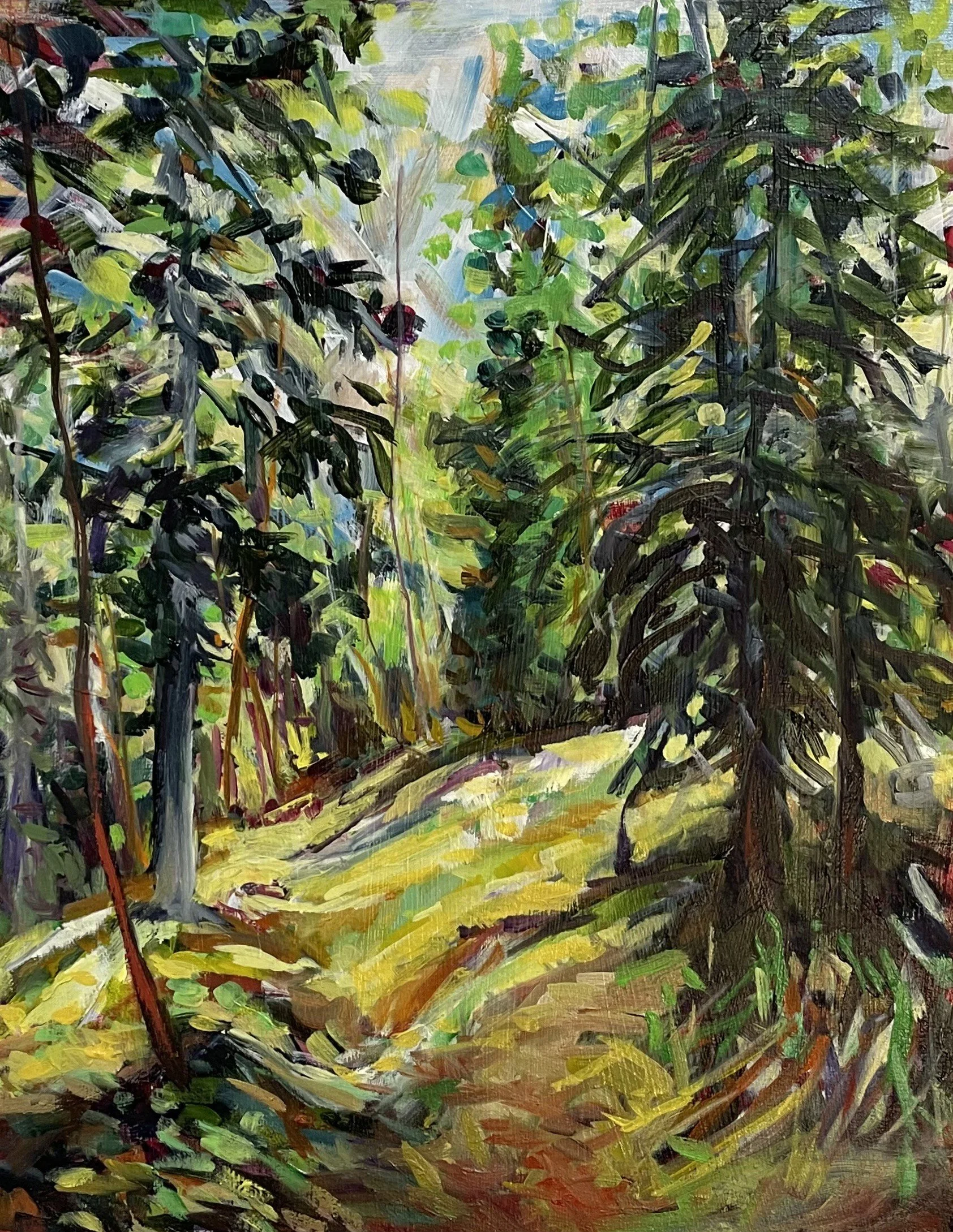 Trek, 11x14, oil, $340  (available) 