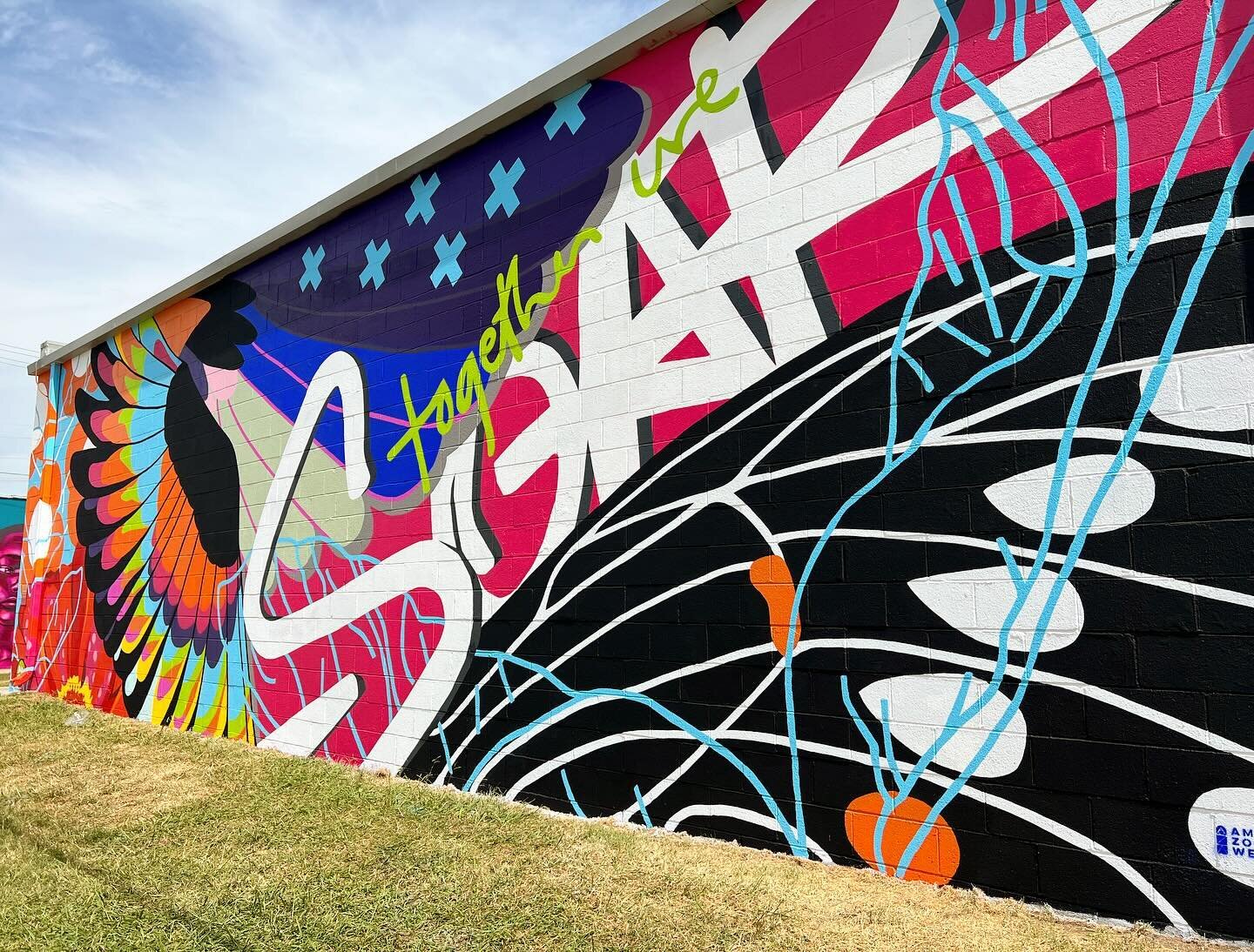 Today we are SOARING, FLYING, there&rsquo;s not a wall in 2024 that we can&rsquo;t reach!🎤✨🎶 But really, check out the incredible Amanda Zoey (@amanda_zoey_weathers) &amp; Shelly Collins&rsquo; (@shellycollinscreative) wall &ldquo;Together We Soar)