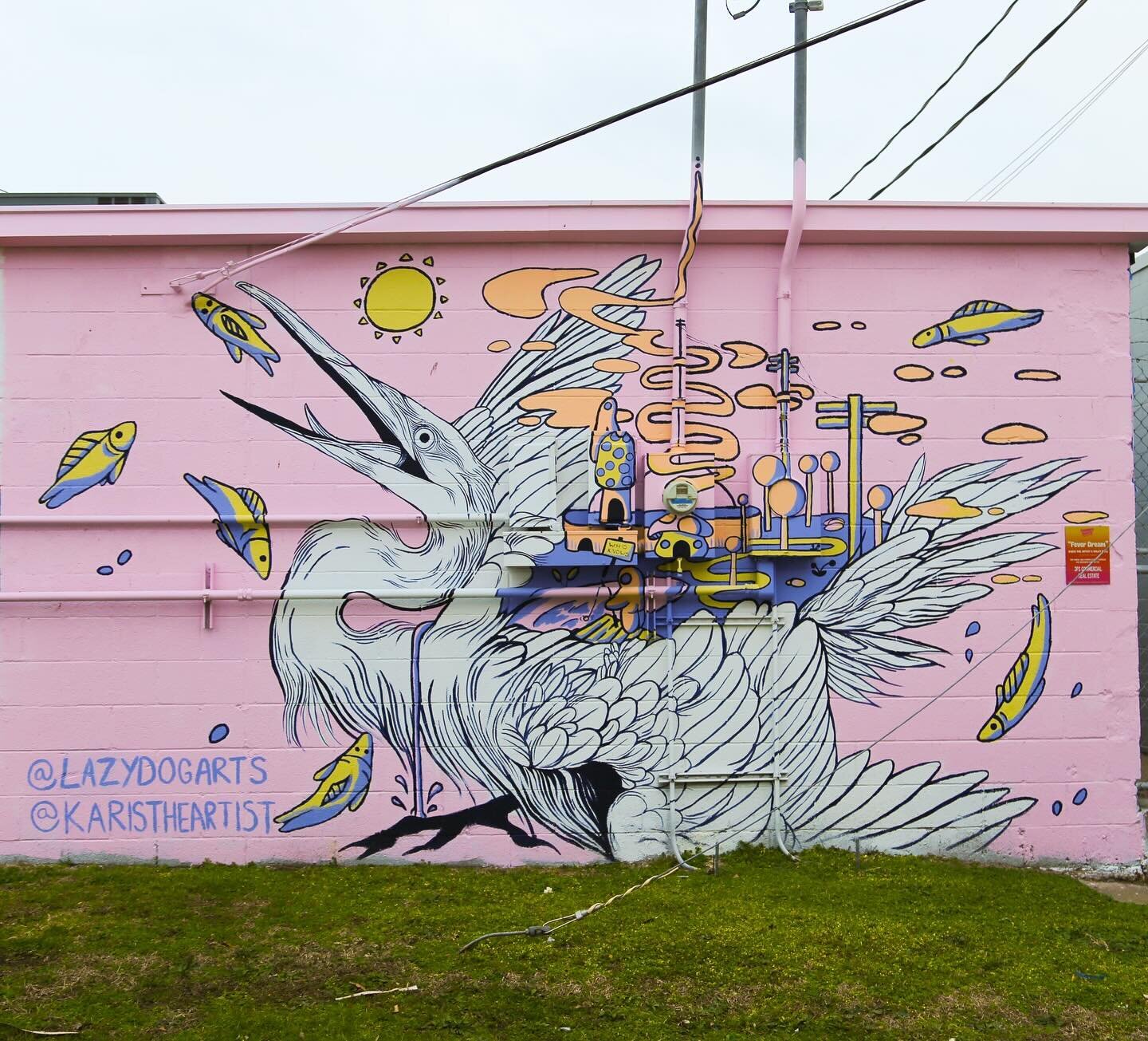 Happy Saturday, you made it!😎 Check out artist team Karis Chambers (@karistheartist) and Haley Bell (@lazydogarts)&rsquo;s mural &ldquo;Fever Dream&rdquo; for the 2023 fest!🥵🔥💯 We are certainly dreaming of some feverish heat on this icy day..🥶 (