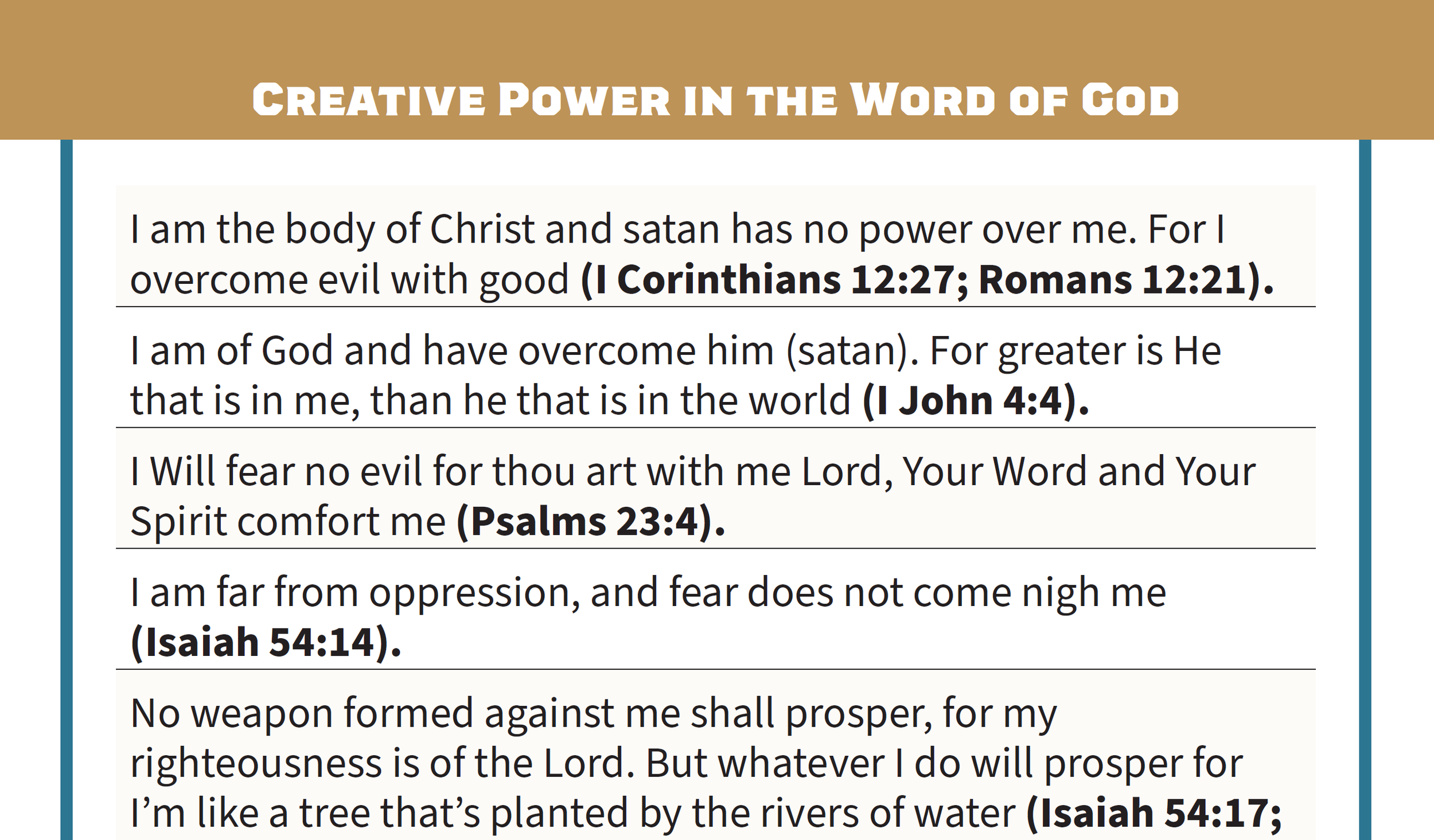 Dominion & Power in the Word Scripture Cards — Kingdom Advance