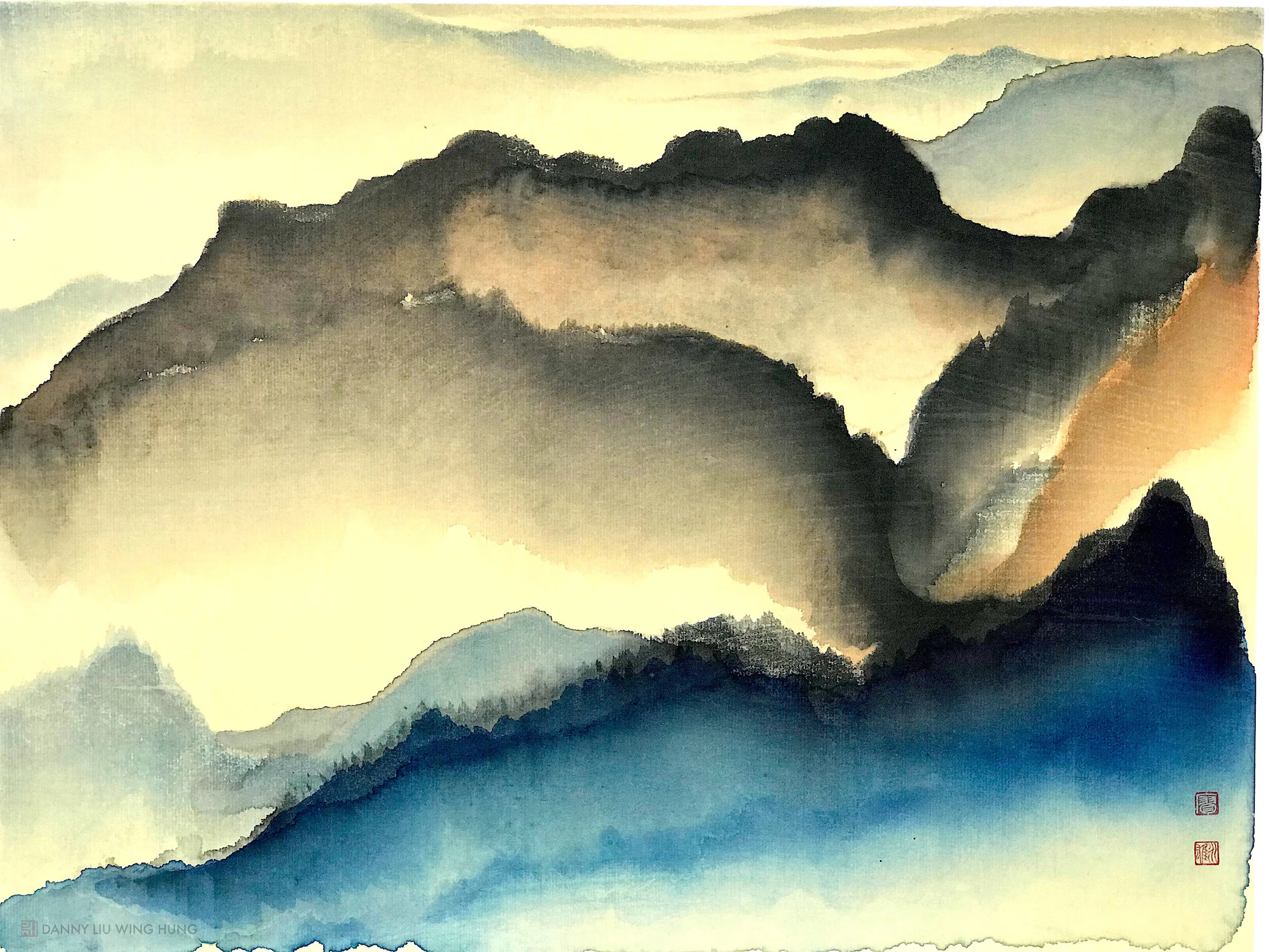  Flow No.2  45cm x 34cm  