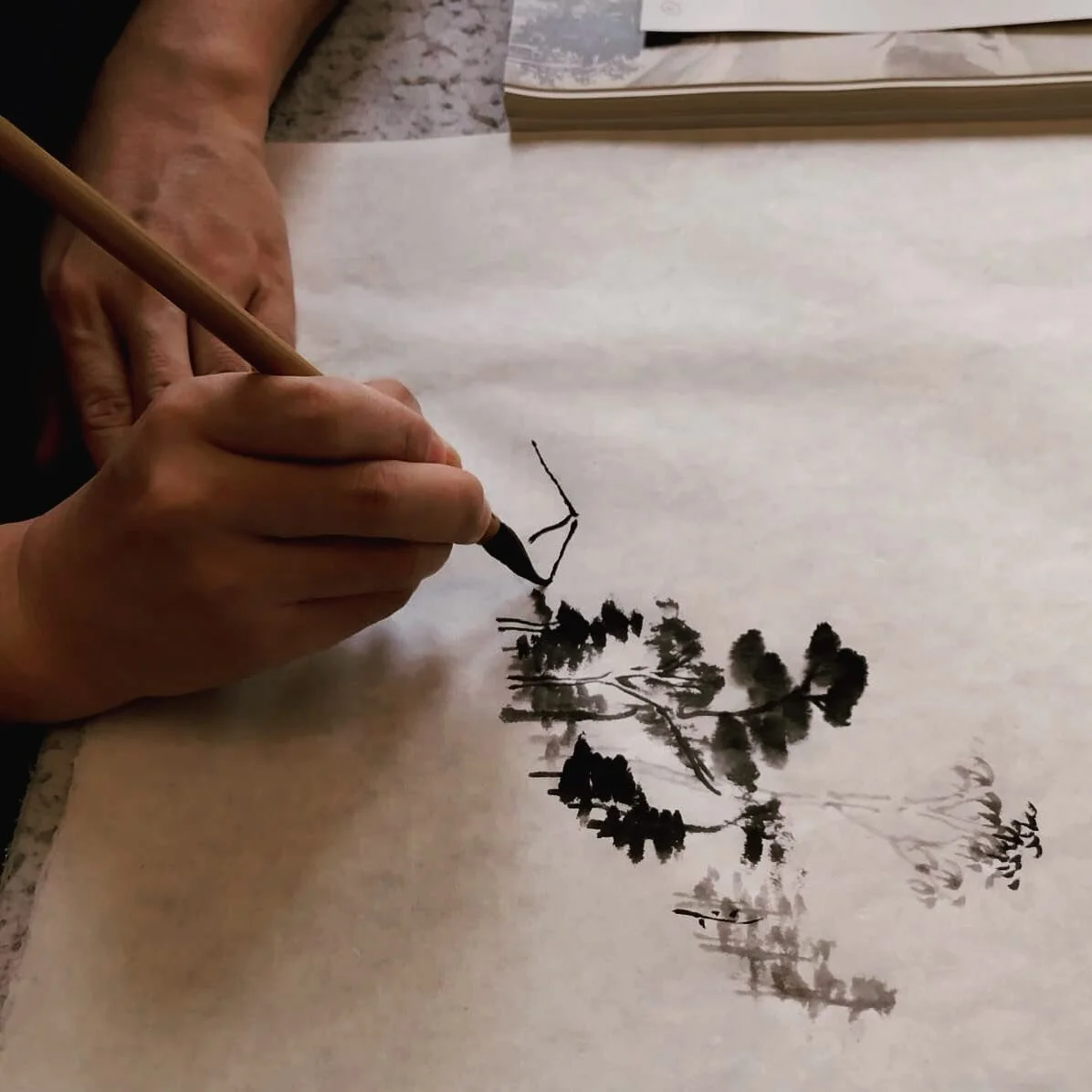 #ink #on #paper #quick #demo #artist #fineart #trees #treesofinstagram #treeoflife #nature #green #spring #hkig #ighk #line #drawing #painting #monochrome #black #fineart #art # #盆栽 #樹 #arbre #木 #árbol #나무 #Baum #albero