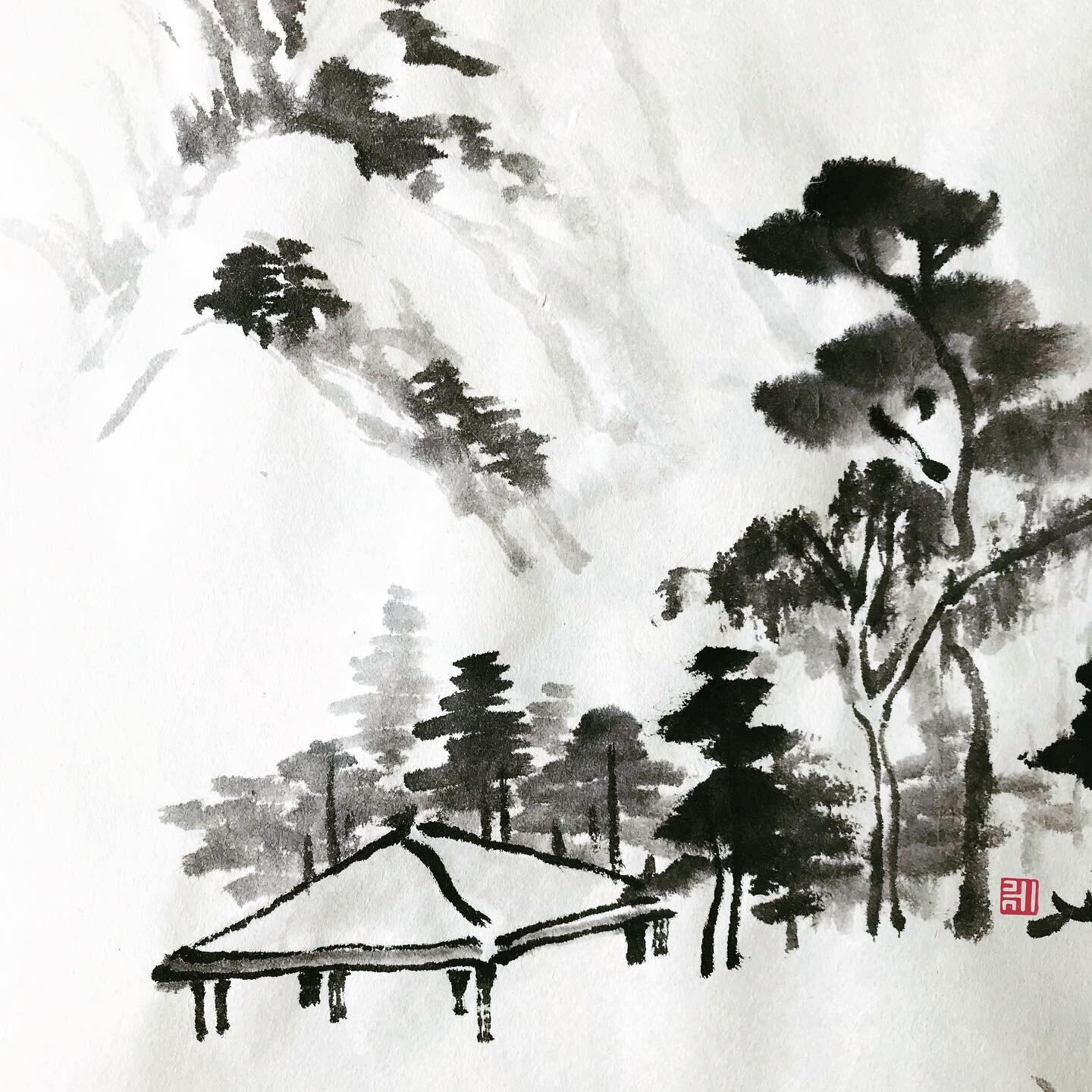 #ink #on #paper #quick #demo #artist #fineart #trees #treesofinstagram #treeoflife #nature #green #spring #hkig #ighk #line #drawing #painting #monochrome #black #fineart #art # #盆栽 #樹 #arbre #木 #árbol #나무 #Baum #albero