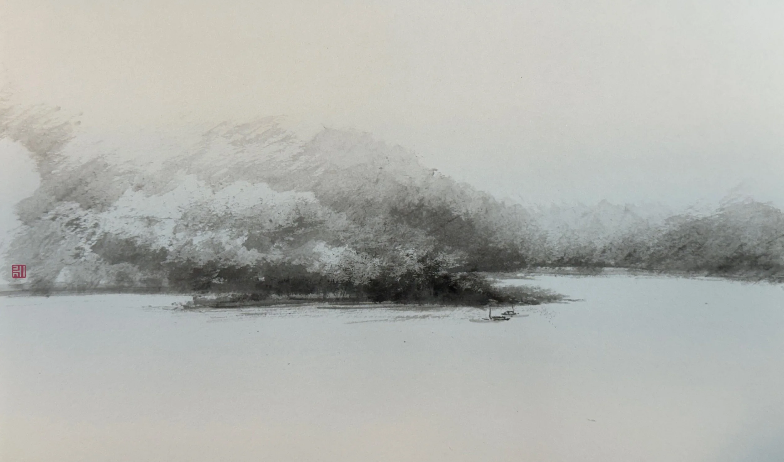  Mist No.1  Ink on paper 