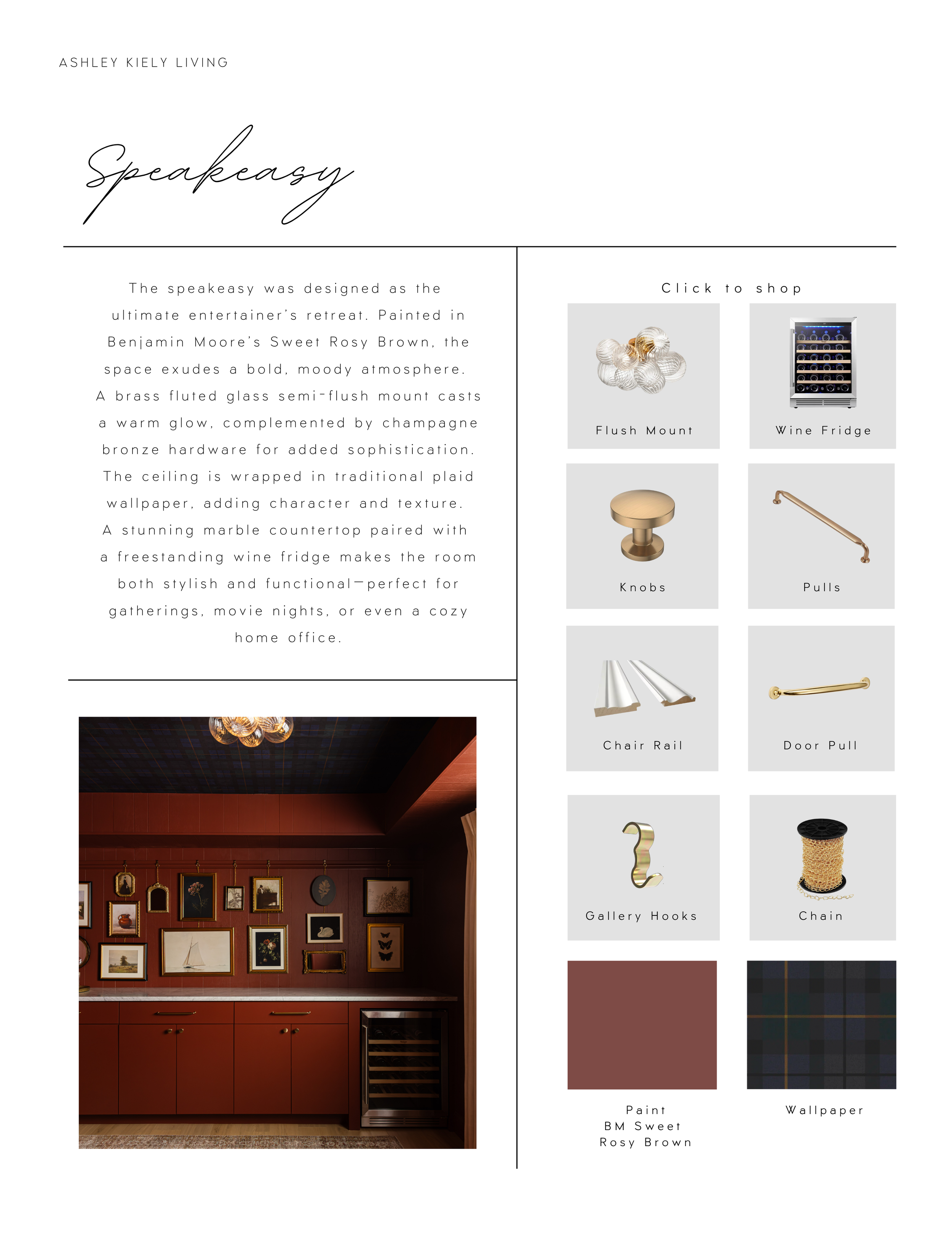 Speakeasy sourcing page from the Canyon Lane mid-century modern design guide