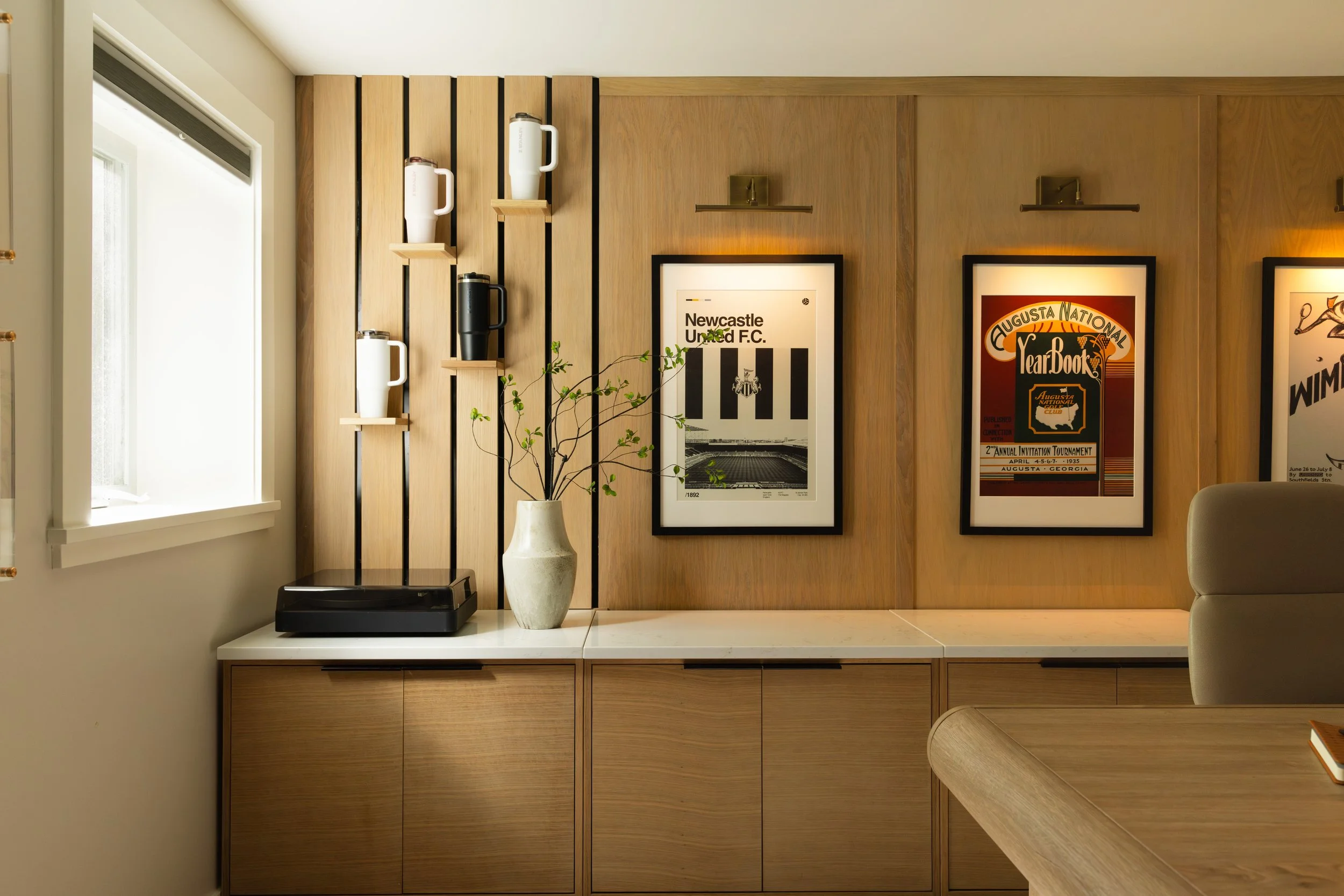 Whole-home remodel with custom wood cabinetry, integrated storage and built-in lighting by Ashley Kiely Living in Portland, Oregon.