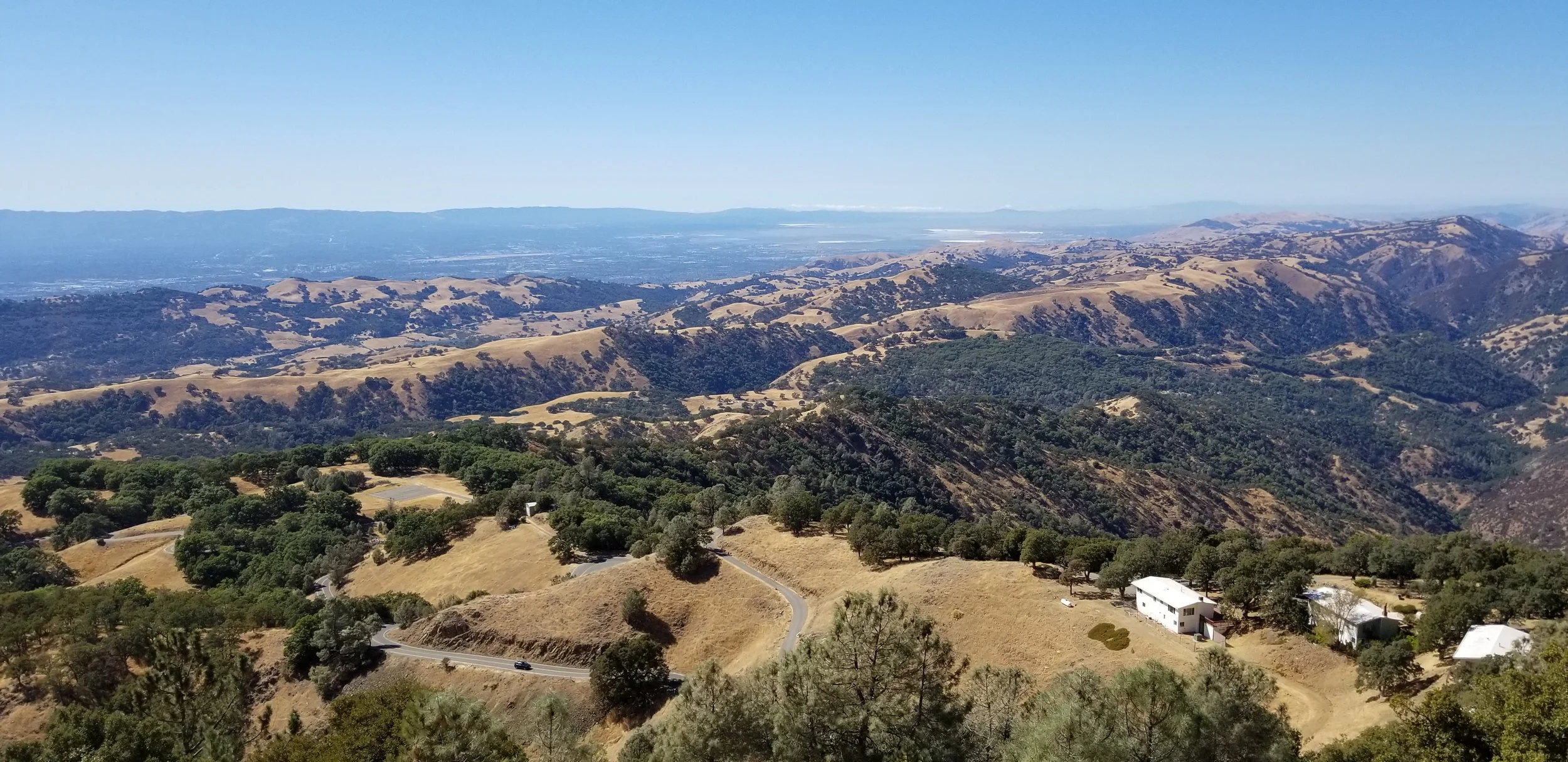 view from the top of Mt Hamilton