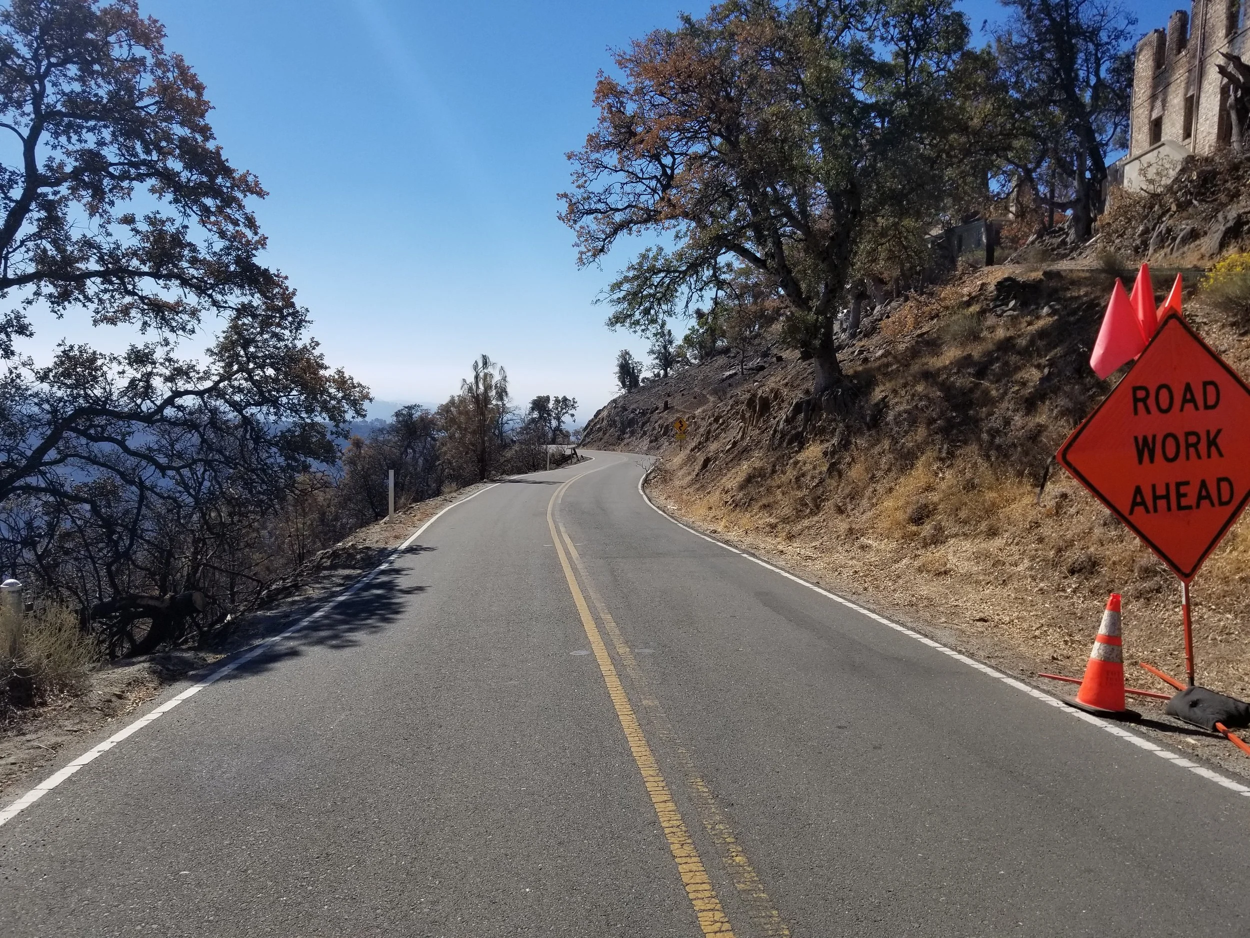 view from the top of Mt Hamilton after the 2020 San Jose fire