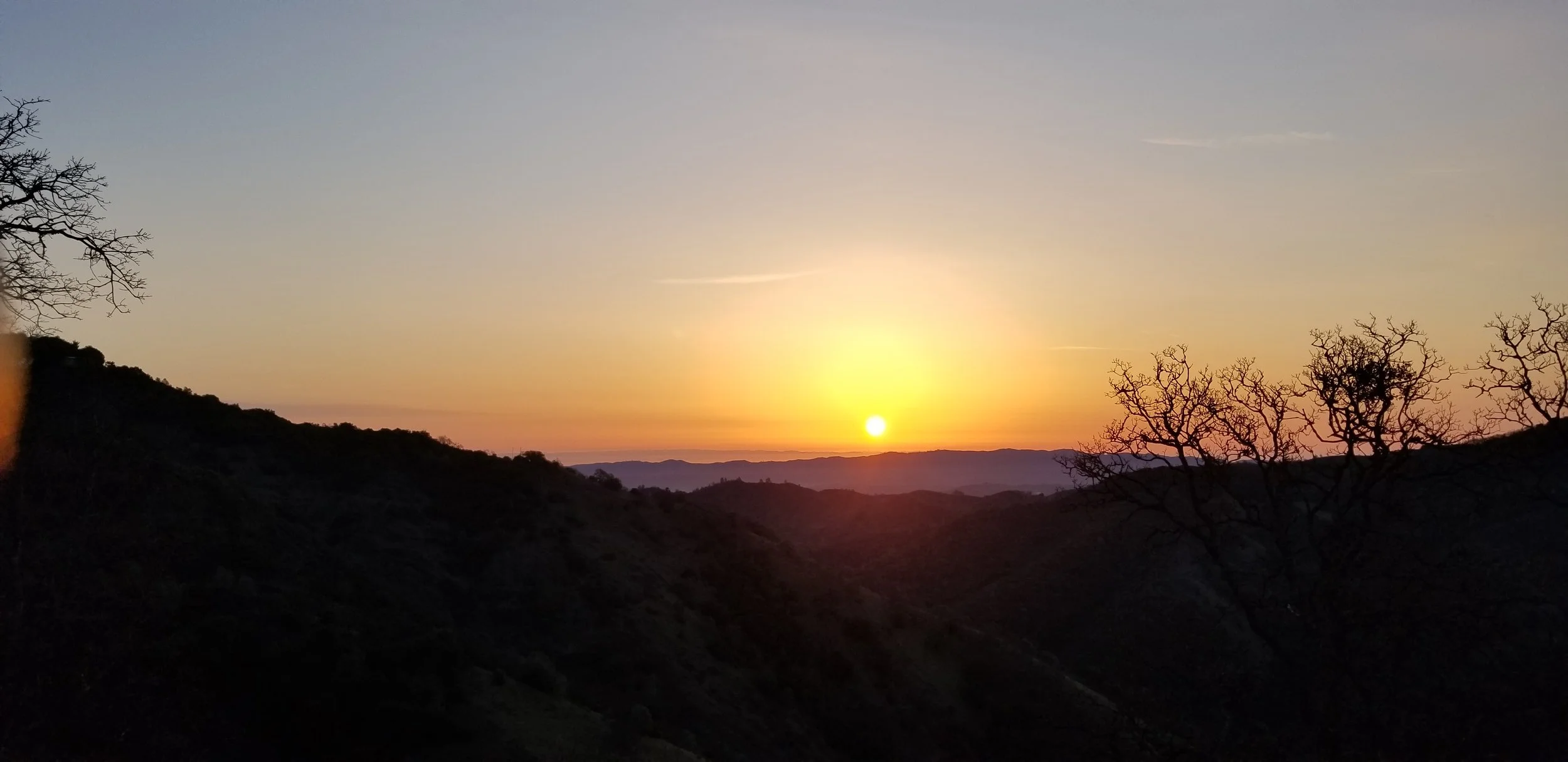 sunrise from the top of Mt Hamilton