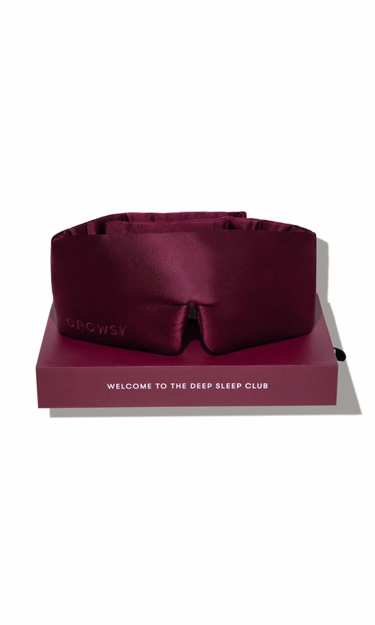 Leisure and Joie Drowsy Sleep Co. La Vie En Rouge Red Silk Sleep Eye Mask Unisex Sleepwear