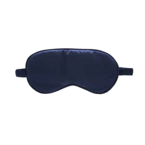 LEISURE & JOIE SILK EYE MASK NAVY MADE BY YOKE SLEEPWEAR NIGHT SKIN PROTECTION UNISEX SLEEP MASK