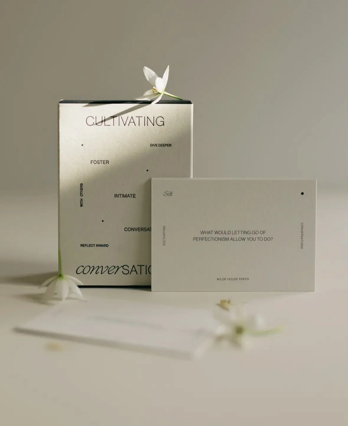 Leisure and Joie Cultivating Conversations Card Deck Original Version Mindfulness Togetherness Get Closer Wilde House Paper