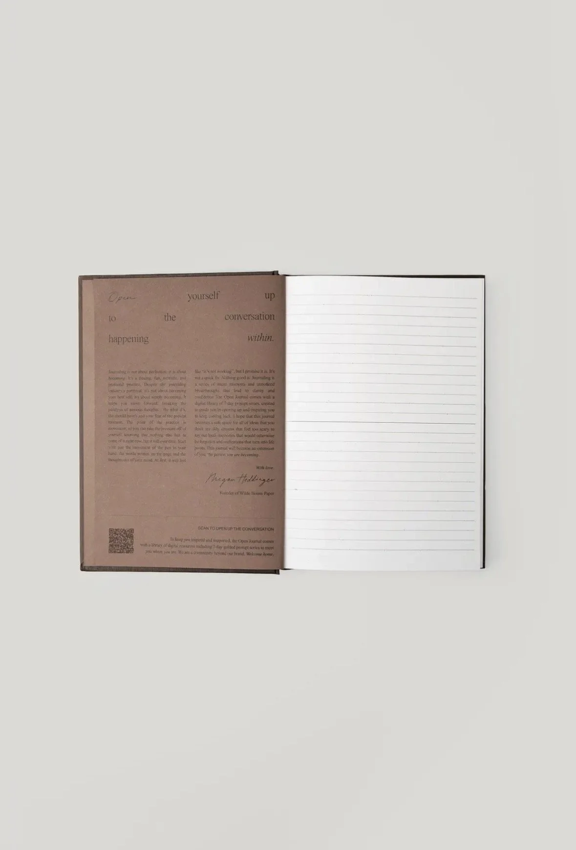 Leisure and Joie Wilde House Paper Open Journal in Espresso