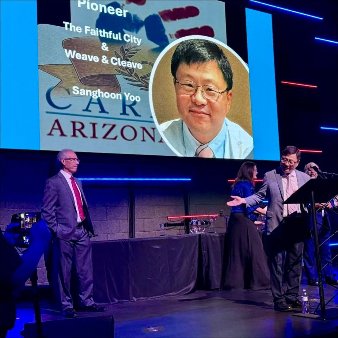 Pastor Yoo, The Faithful City, and the Weave and Cleave movement was honored last night at Care Inc. 20th Anniversary Ceremony!

Pastor Yoo: 
Thank you, Jonathan McHatton, Alice McHatton, and the Care Inc. board, for honoring me with an award last ni