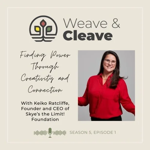 Weave &amp; Cleave Podcast (The Faithful City)
Weaving Voices of Resilience and Belonging
Michelle Stiffler and Sanghoon Yoo

Season 5 Episode 1
Finding Power Through Creativity &amp; Community: An Interview with Keiko Ratcliffe

Spreaker
https://www