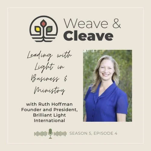 Weave &amp; Cleave Podcast (The Faithful City)
Weaving Voices of Resilience and Belonging
Michelle Stiffler and Sanghoon Yoo

Season 5 Episode 4
Leading with Light in Business and Ministry: An Interview with Ruth Hoffman

Spreaker
https://www.spreake
