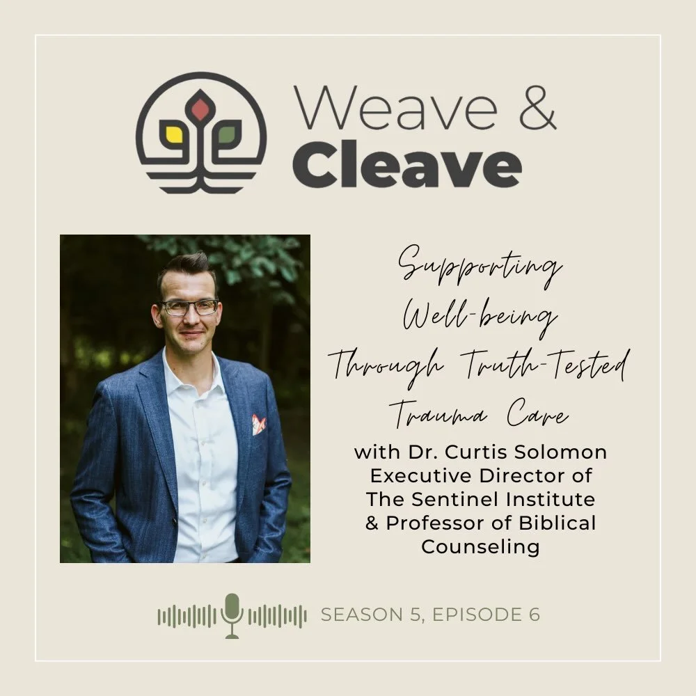 Weave &amp; Cleave Podcast (The Faithful City)
Weaving Voices of Resilience and Belonging
Michelle Stiffler and Sanghoon Yoo

Season 5 Episode 6
Supporting Well-Being Through Truth-Tested Trauma Care: An Interview with Dr. Curtis Solomon

Spreaker
ht