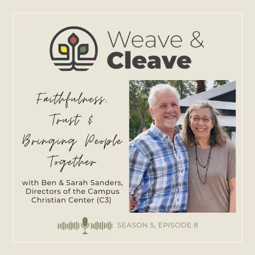 Weave &amp; Cleave Podcast (The Faithful City)
Weaving Voices of Resilience and Belonging
Michelle Stiffler and Sanghoon Yoo

Season 5 Episode 8
Faithfulness, Trust &amp; Bringing People Together: An Interview with Ben and Sarah Sanders

Spreaker
htt