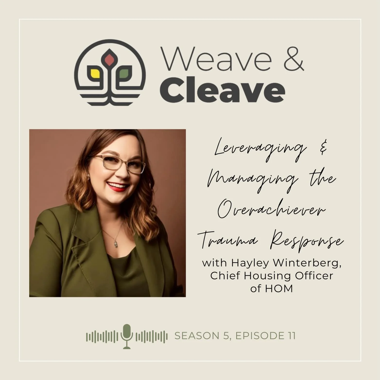 Weave &amp; Cleave Podcast (The Faithful City)
Weaving Voices of Resilience and Belonging
Michelle Stiffler and Sanghoon Yoo

Season 5 Episode 11
Leveraging &amp; Managing the Overachiever Trauma Response: An Interview with Hayley Winterberg

Spreake