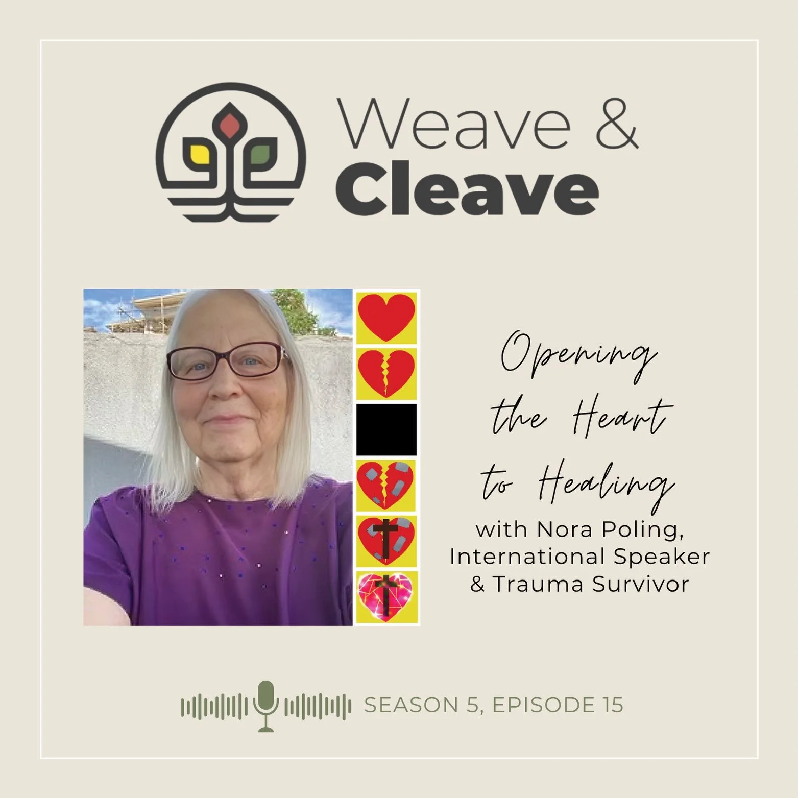Weave &amp; Cleave Podcast (The Faithful City)
Weaving Voices of Resilience and Belonging
Michelle Stiffler and Sanghoon Yoo

Season 5 Episode 15
Opening the Heart to Healing: An Interview with Nora Poling

Spreaker
https://www.spreaker.com/episode/o