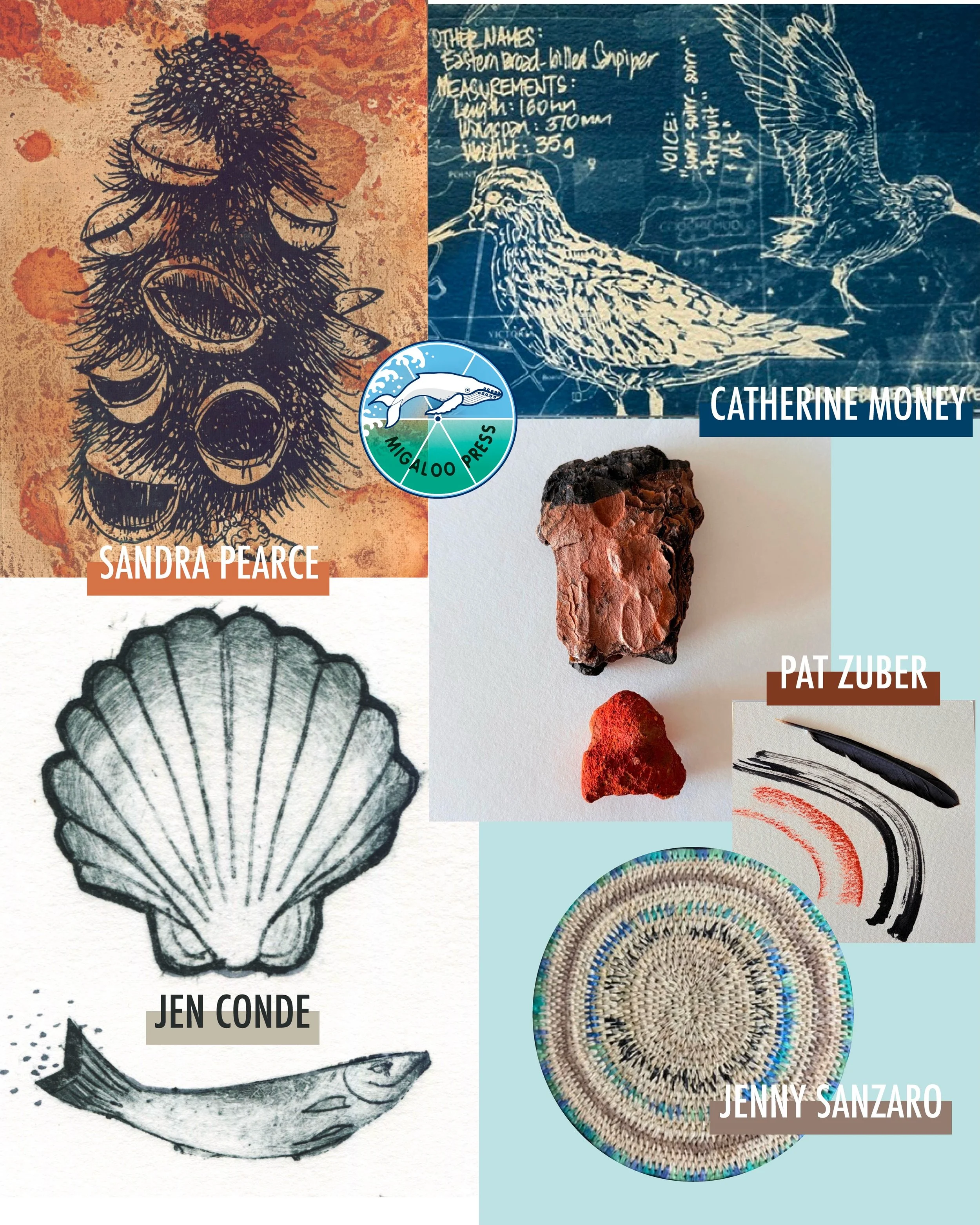 ・・・
Migaloo Press members @catherinemoney @patzuber @sandy_p09 @jenisanishi @jen_conde are joining the Coochiemudlo Island Art Trail 5-6 September
This is a free event, everyone is welcome! 
30 artists | 14 studios | 2 mini workshops/demos
The Art Tr