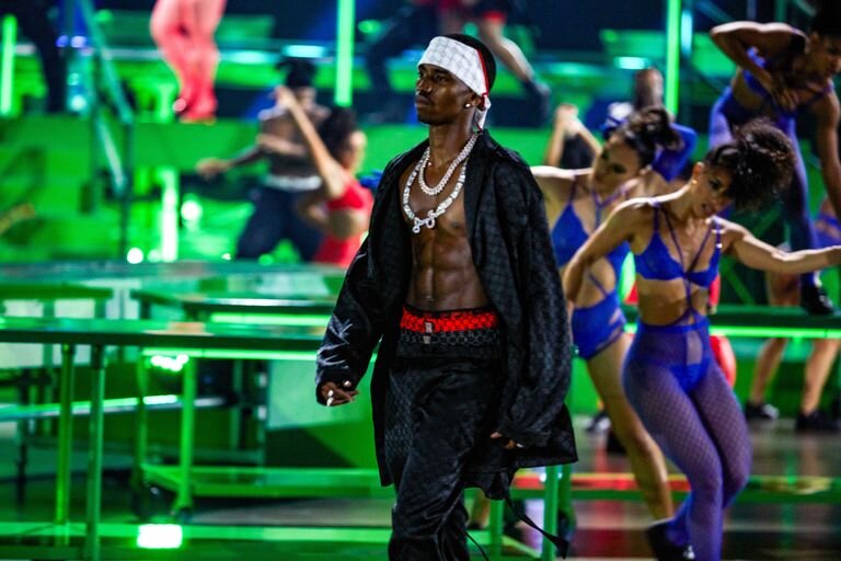 Christian Combs looks stoic and chic during the Savage X Fenty Show Vol. 2.DENNIS LEUPOLD FOR SAVAGE X FENTY SHOW VOL. 2 PRESENTED BY AMAZON PRIME VIDEO