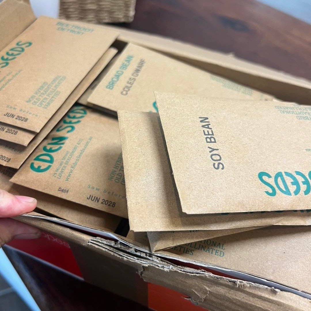 The moon is right, the weather is beautiful, and @EdenSeeds have arrived. Honestly, it feels like the garden is calling.

Vegetable seedlings and a fresh range of herbs will be flowing through from Friday, and seed potatoes are due around late April 