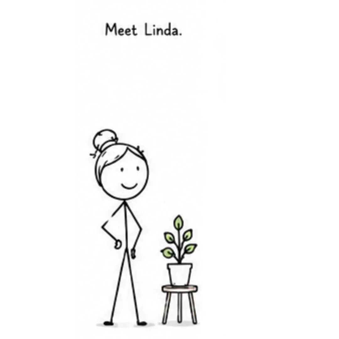 Meet Linda.

Linda is impossible to buy plants for.

Not because she doesn&rsquo;t like plants.
Because Linda has opinions.

Strong ones.

The family learnt years ago not to buy random supermarket flowers.

Last year someone bought her a peace lily.
