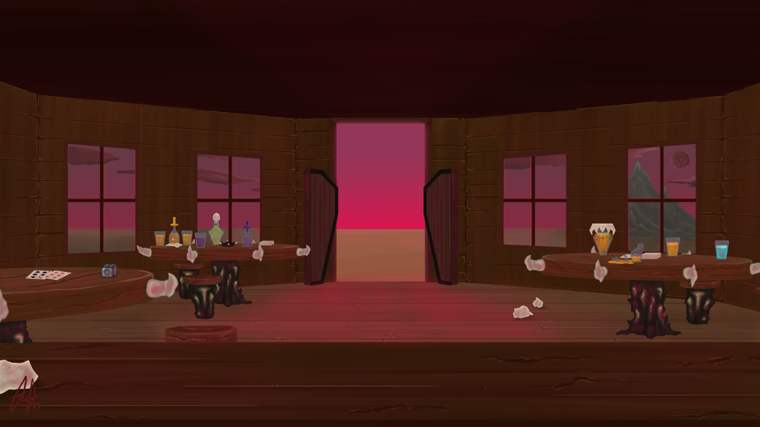 The Last Riders...And Hell Followed With Him
[Scene 11 Background]