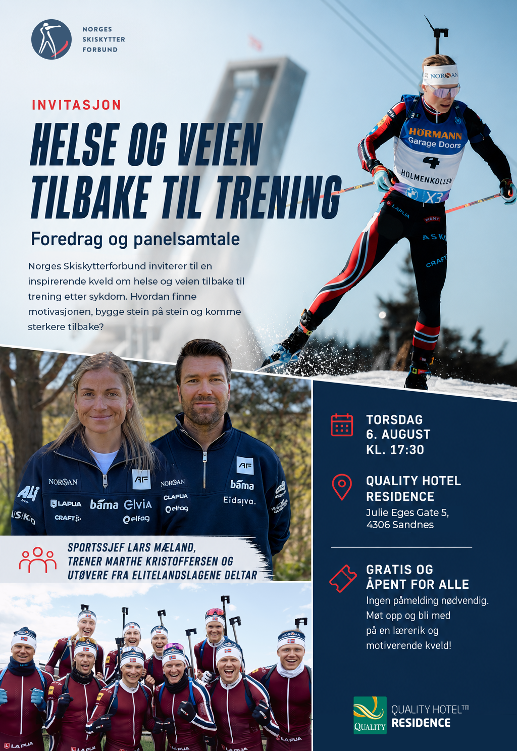 Foredrag med Elitelandslaget 6. august