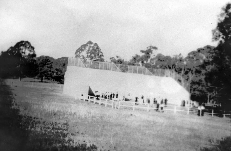 Handball courts at St Joseph’s, Minto, the Christian Brother’s provincial Novitiate from 1939 to 1970. Christian Brothers Archive, NSW.