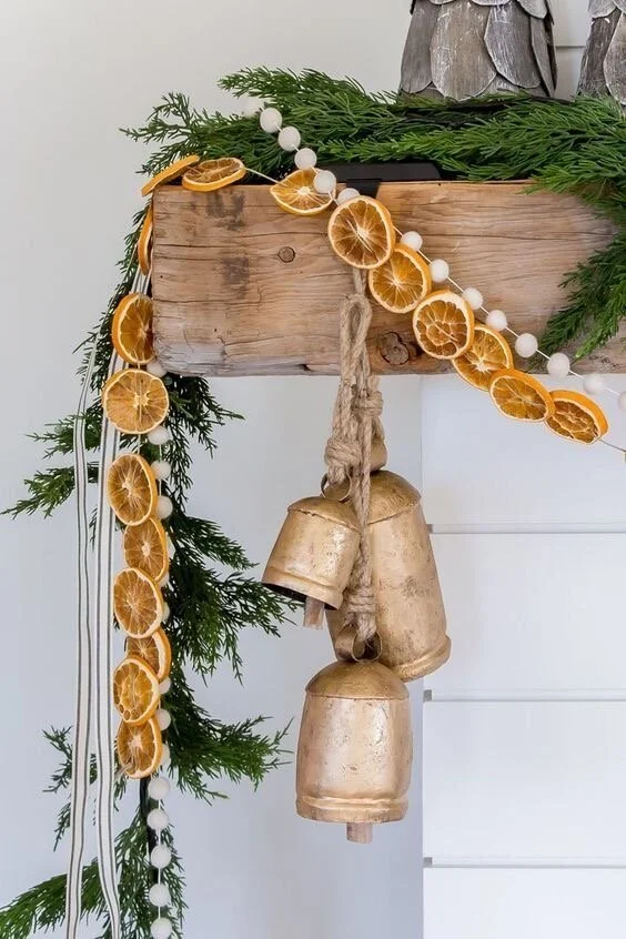 Orange Christmas garland 
