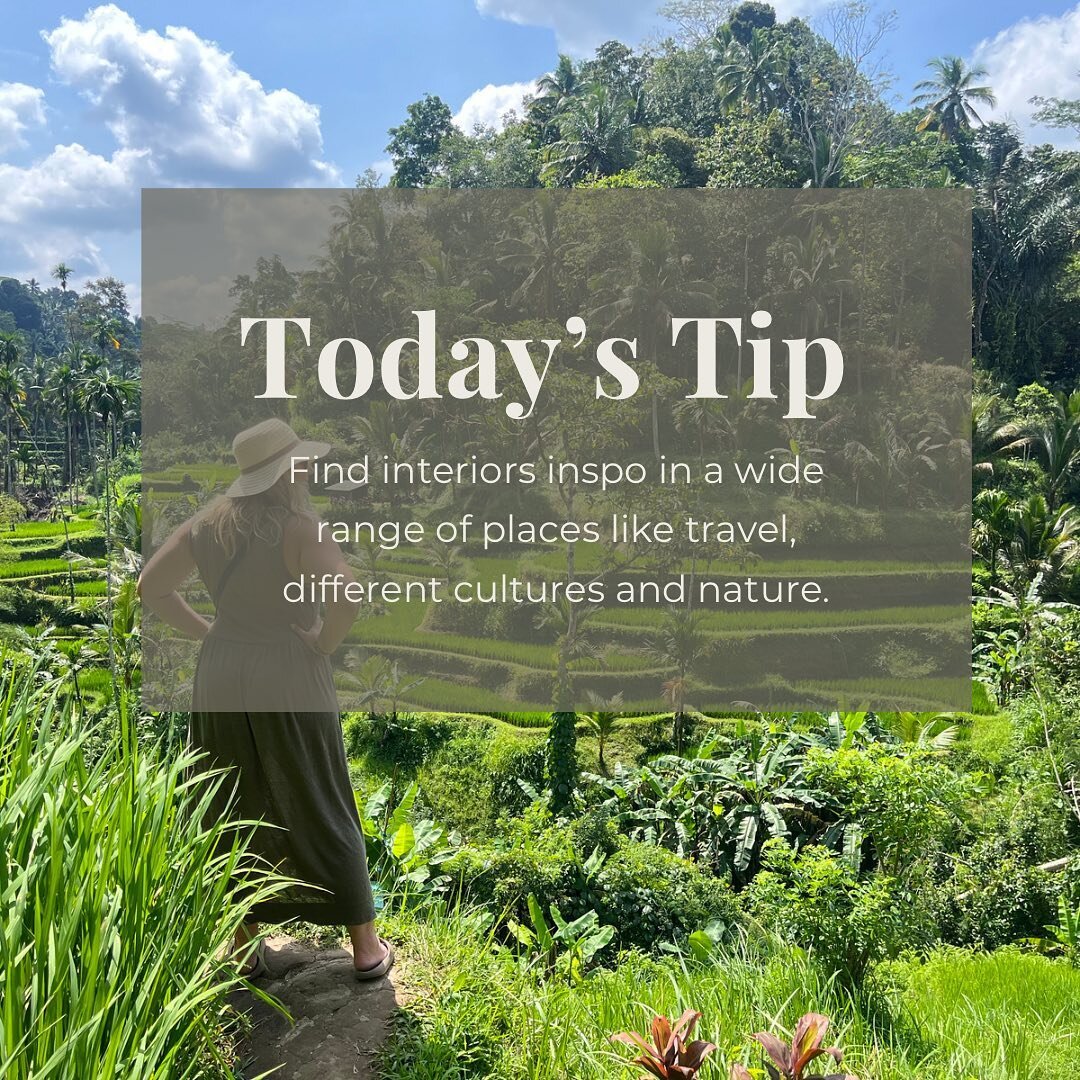 When trying to find your personal style it is easy to get influenced by trends and what&rsquo;s popular on social media. 

Instead try to find your interior inspo from a wide range of places think books, travel, different cultures and nature. Today I