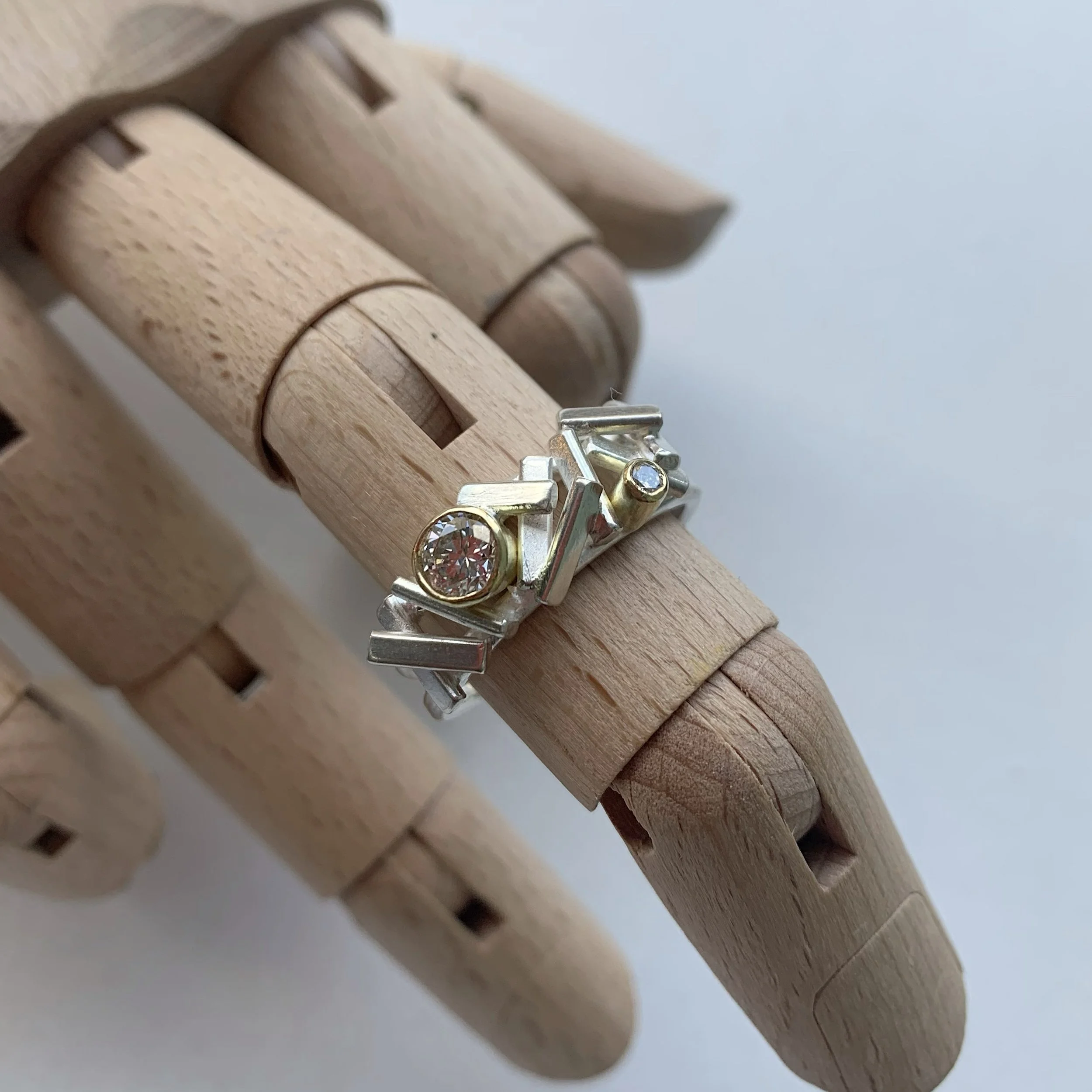 Diamond set engagement ring
