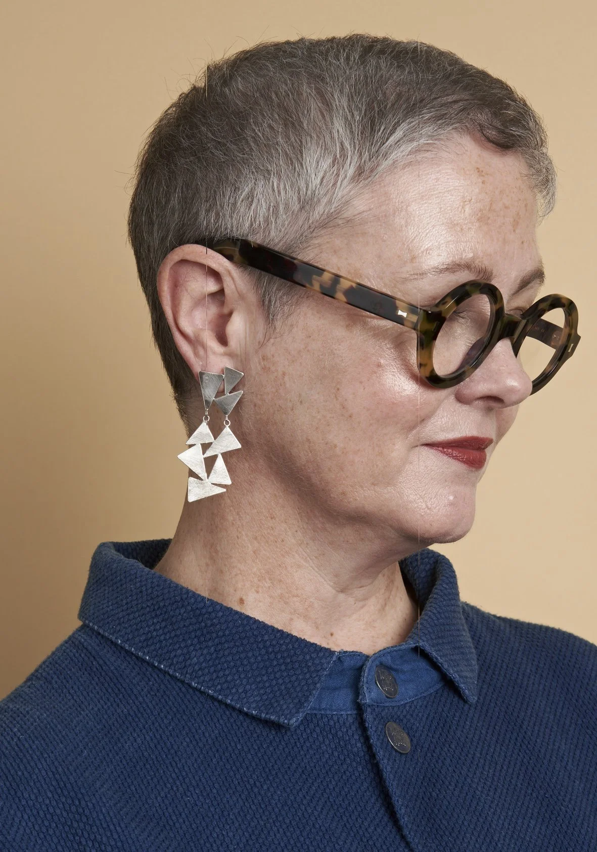 Hanging Solid Triangle Earrings, Sterling Silver — Heather McDermott