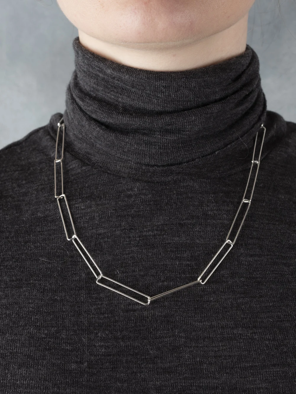 Rectangle Chain necklace, Sterling Silver — Heather McDermott