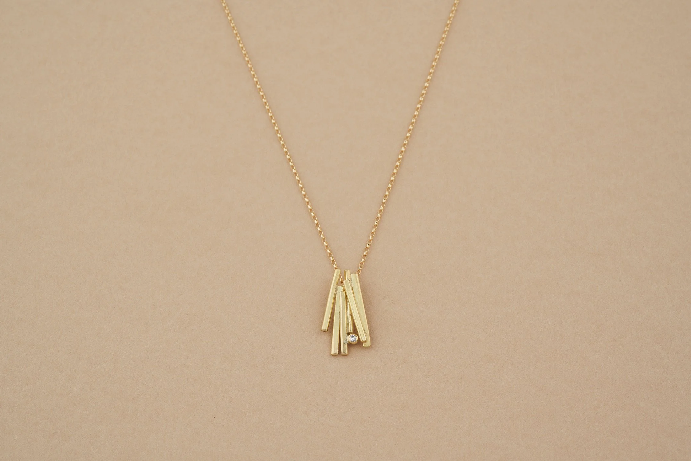 Layered Cluster Pendant, Various Metals Available
