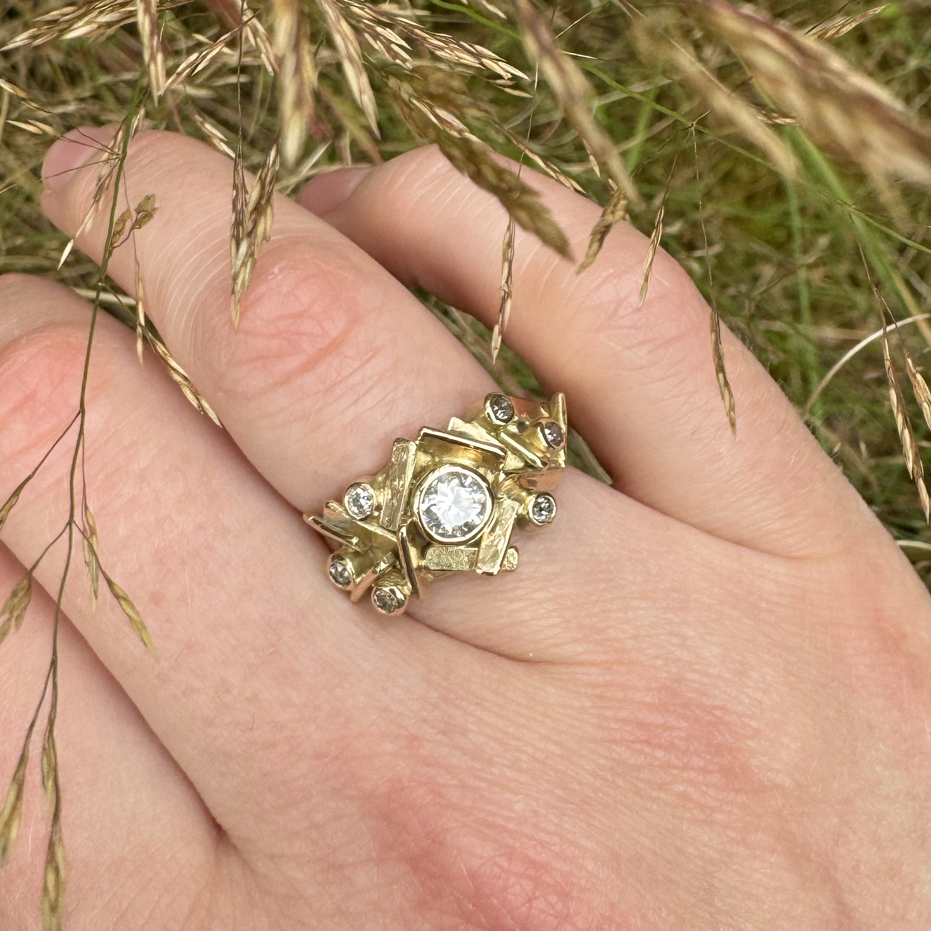 A Combined Wedding &amp; Engagement Ring, Reborn from Heirloom Gold