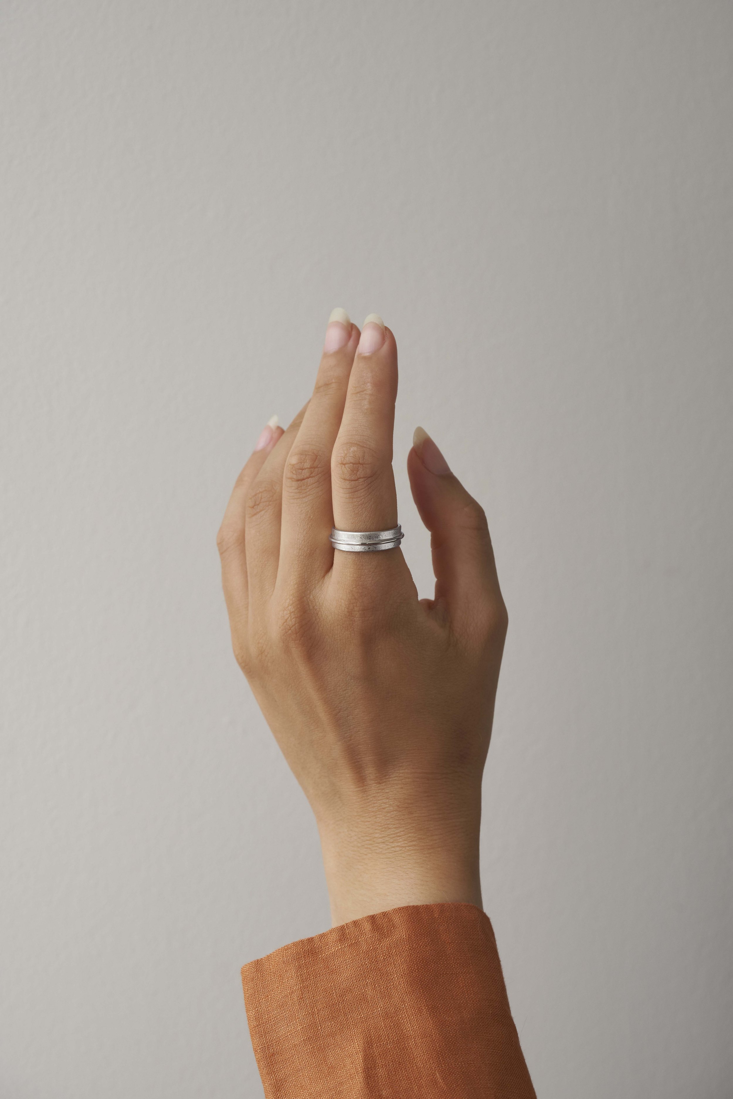 Chunky Scatter Ring, Sterling Silver