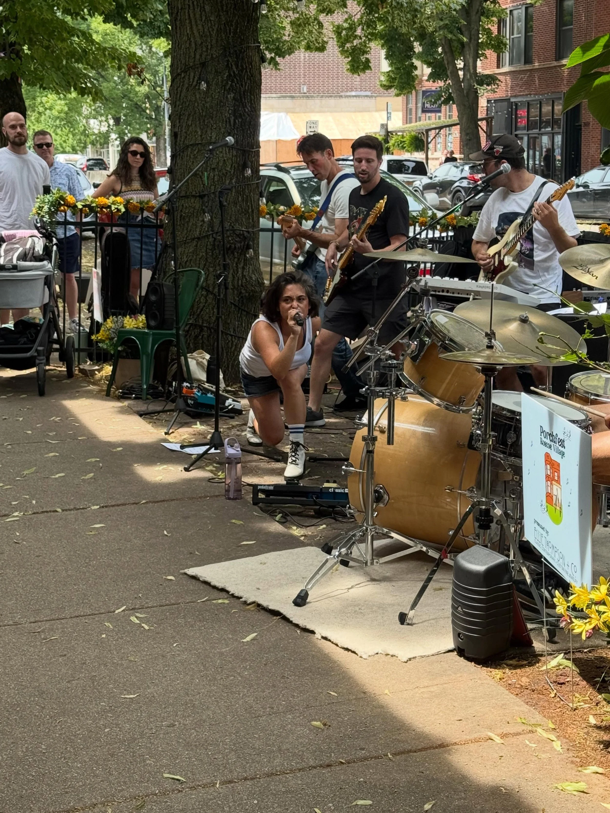 @lakeviewroscoevillage Porchfest, you were a sweaty joy. Community and music - what could be better?

NEXT UP: We can&rsquo;t wait to play @reggieslive classic albums night on Thursday 9/24, performing @blondieofficial &lsquo;s Parallel Lines in its 
