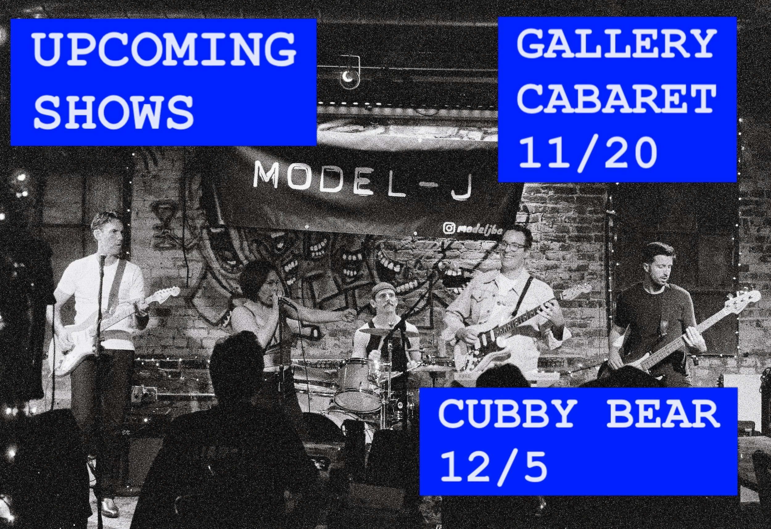 See you at our last shows of 2026, punkrockers.

Friday 11/20 @gallerycabaret 
Saturday 12/5 @cubbybearwrigley 

Watch this space for more details. 💋 

📷 @tame.dame on b&amp;w film at @reggieslive