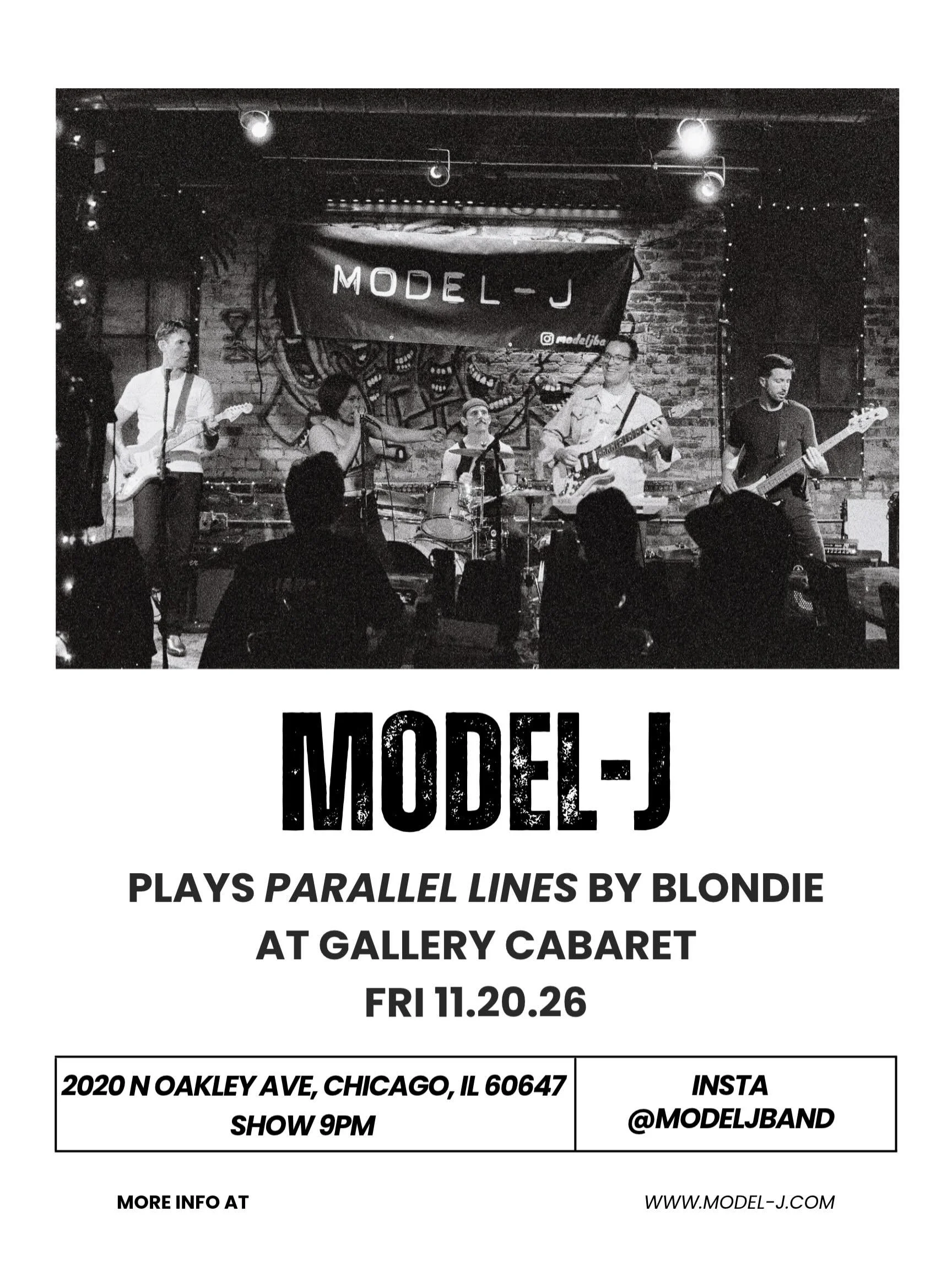 Parallel Lines by @blondieofficial is back, this time at @gallerycabaret on Friday 11/20 at 9pm. 

If you missed it at Reggie&rsquo;s, here&rsquo;s your chance to catch the classic album performed LIVE in its entirety by Chicago&rsquo;s most glamorou