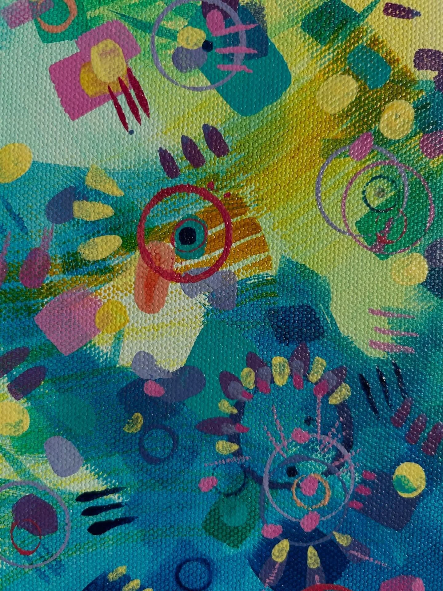 Working on a new series of work, ready for @dorsetartweeks 
Spring colours, because I&rsquo;m done with winter now. Making the most of the sunshine today 🩷🩵🧡💚❤️

#dorsetartist #dorsetbusiness #surfacepatterndesign #surfacepattern #biophilicdesign