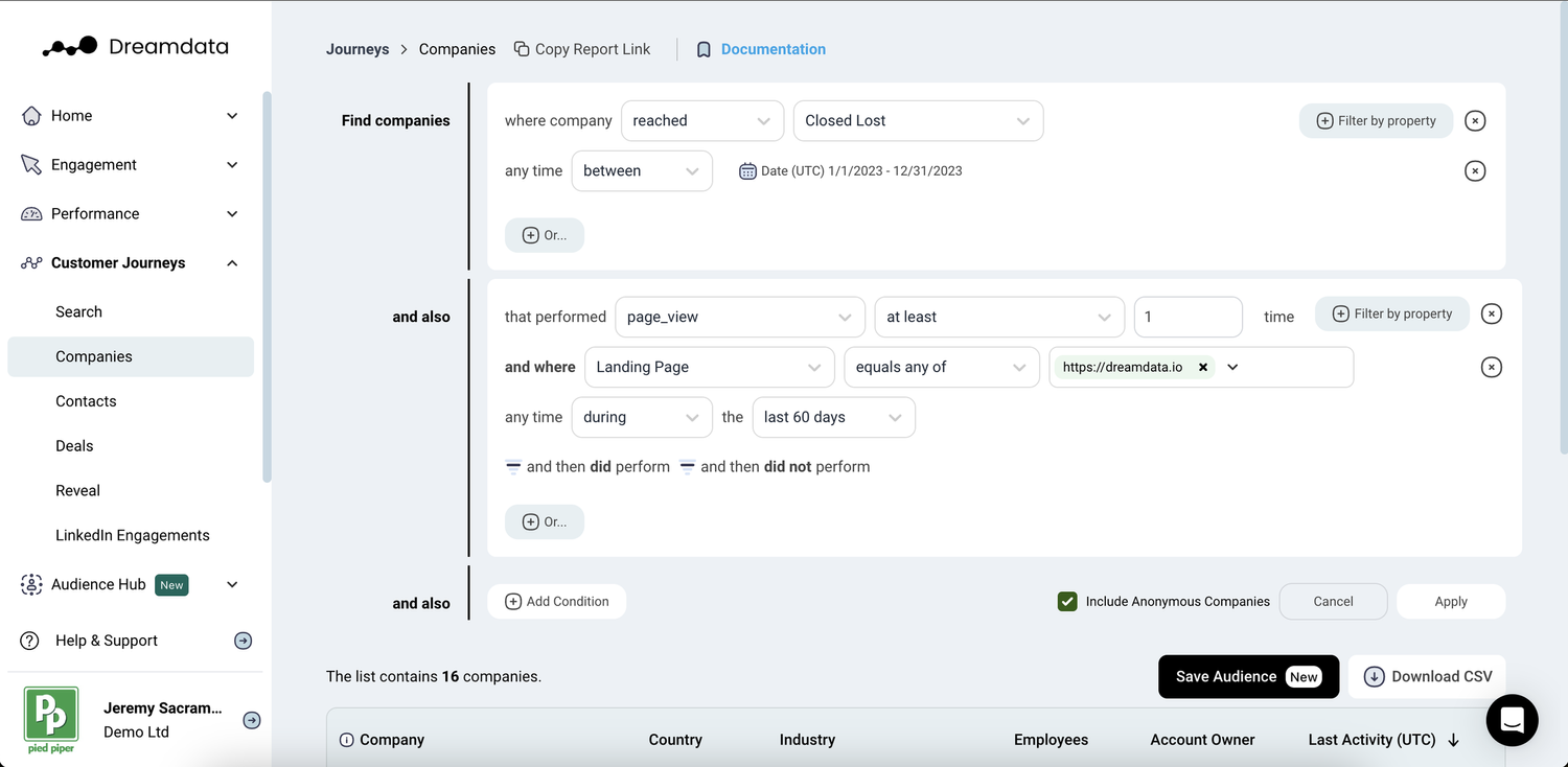 Building the 11 most relevant audiences for B2B revenue teams — Dreamdata